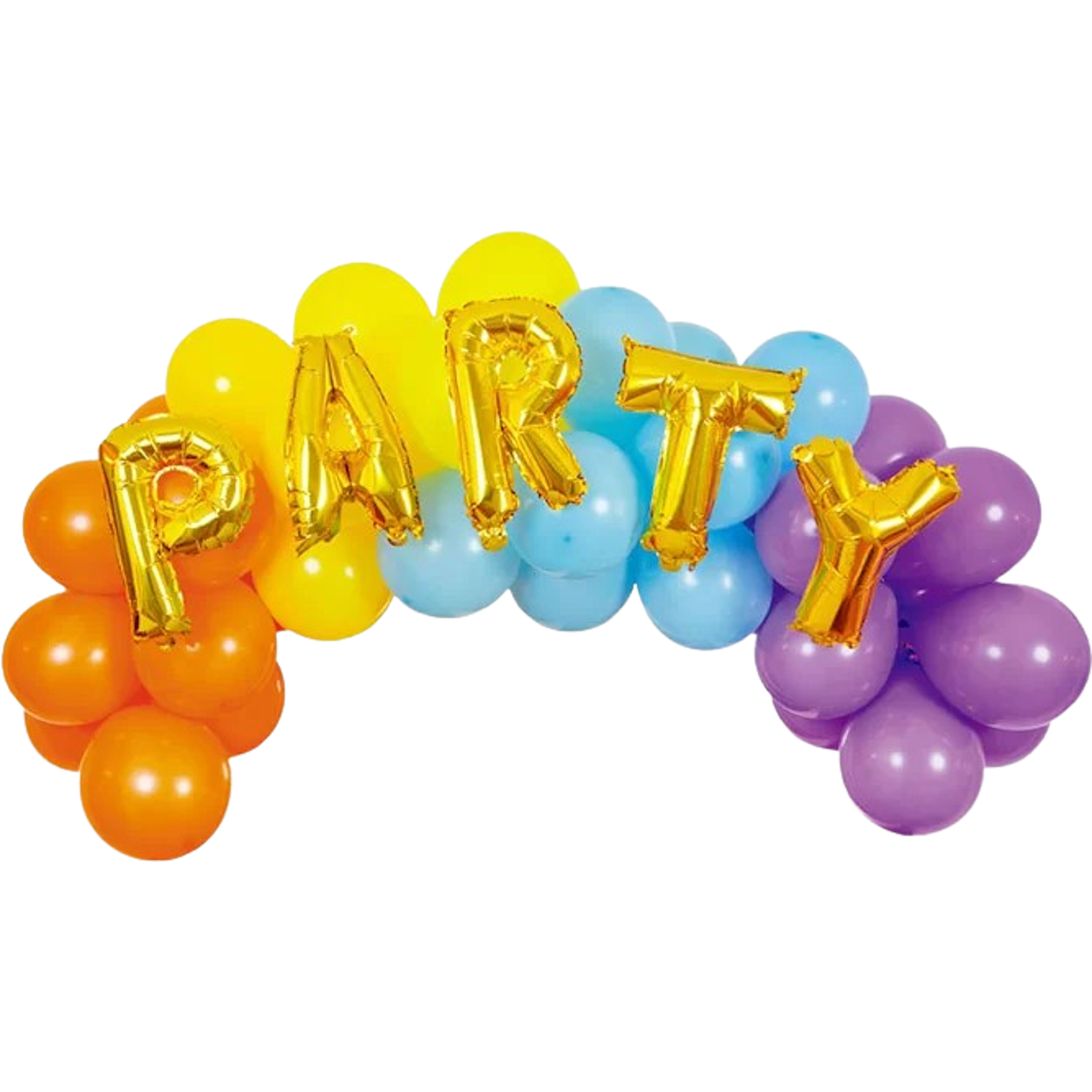 Bright Rainbow Party Balloon Arch Kit With Letters