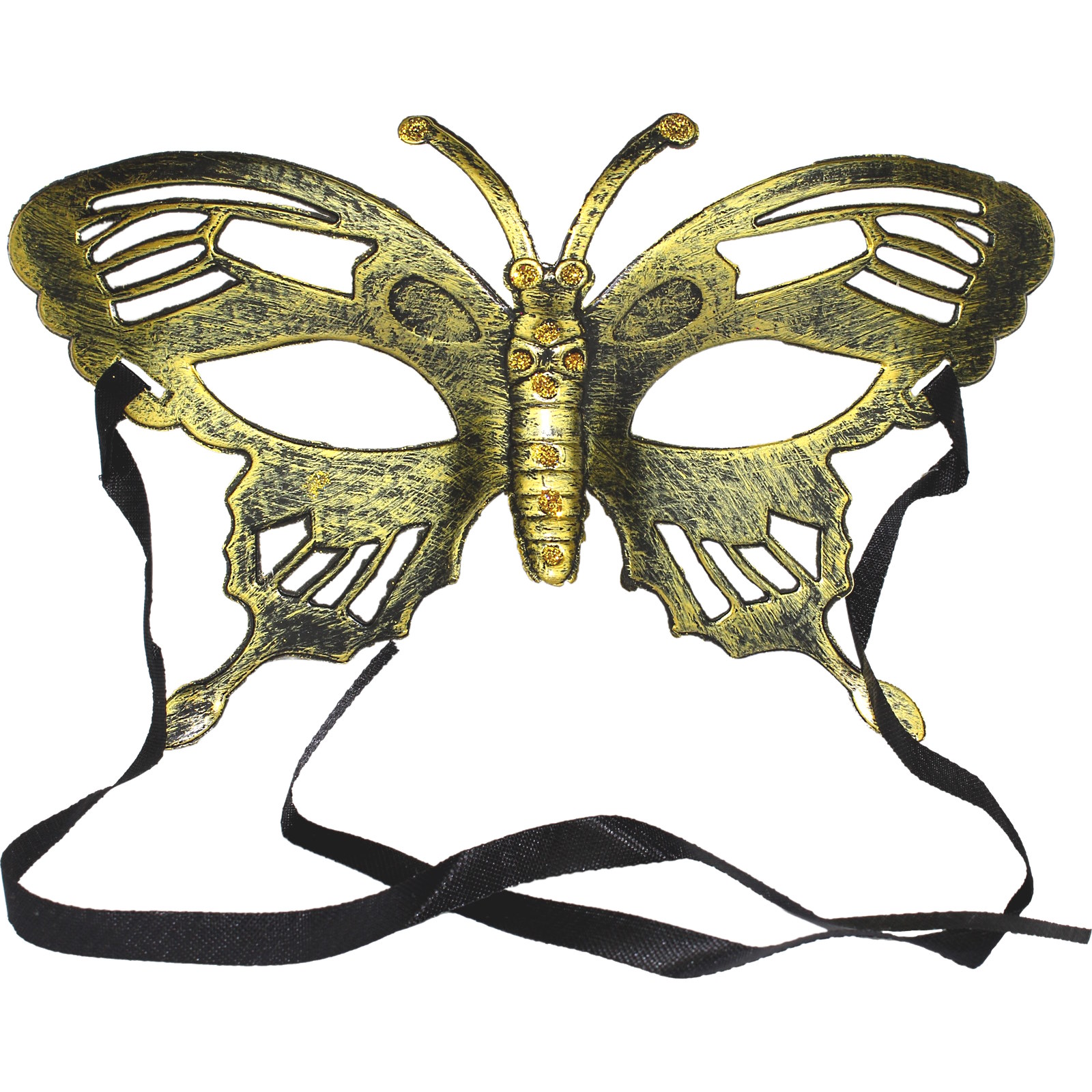 Adults Brushed Gold Butterfly Masquerade Mask