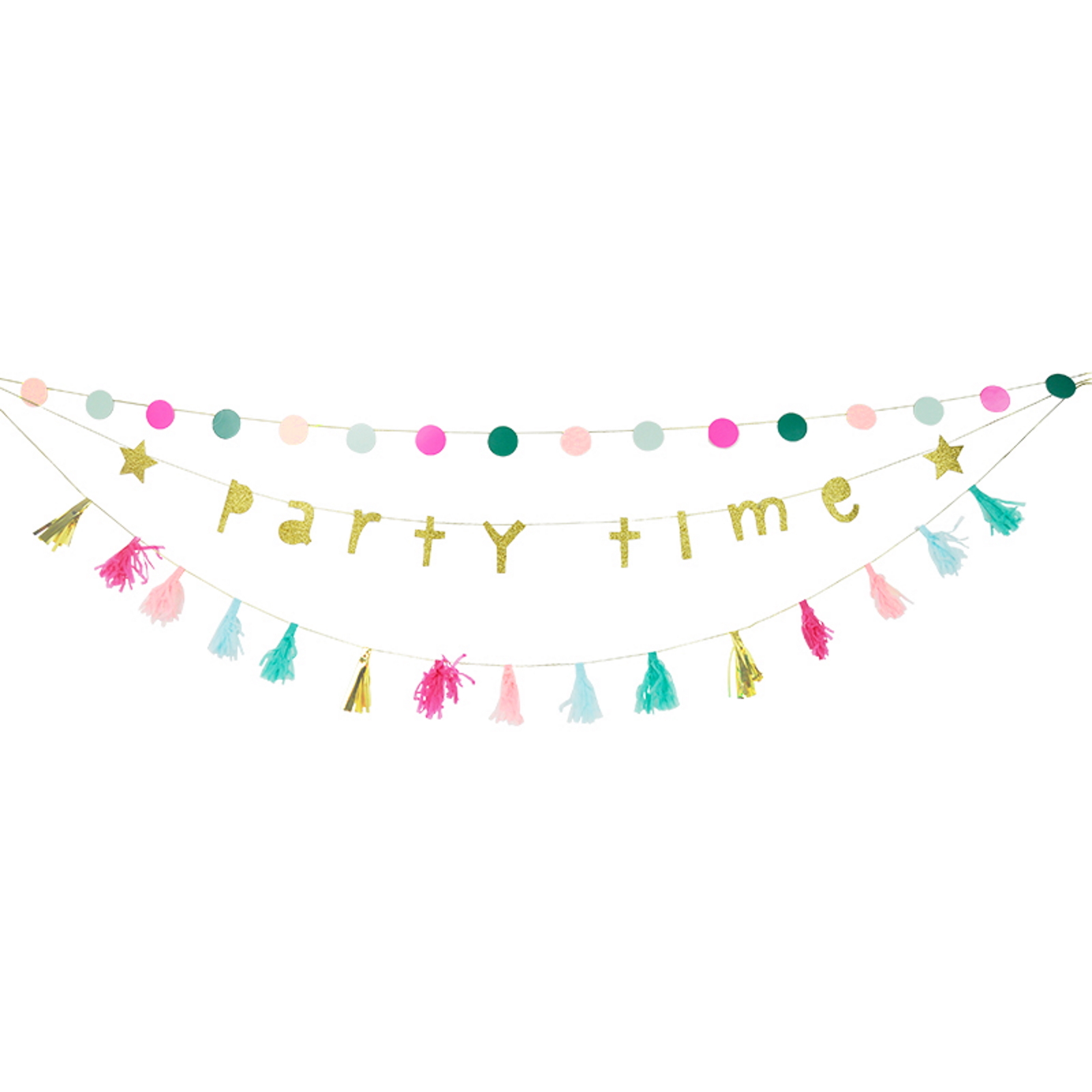 Party Time, Spot & Tassel Garland Banner