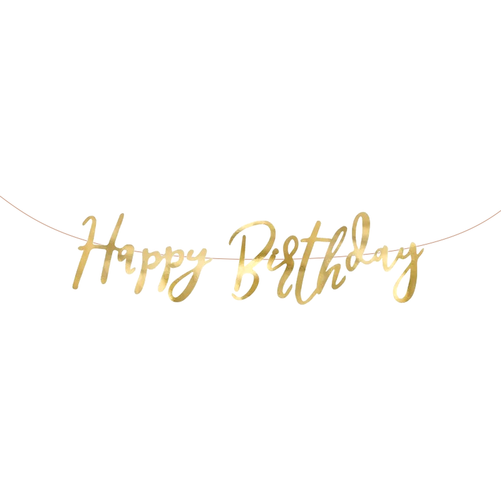 Gold Happy Birthday Letter Banner 62cm