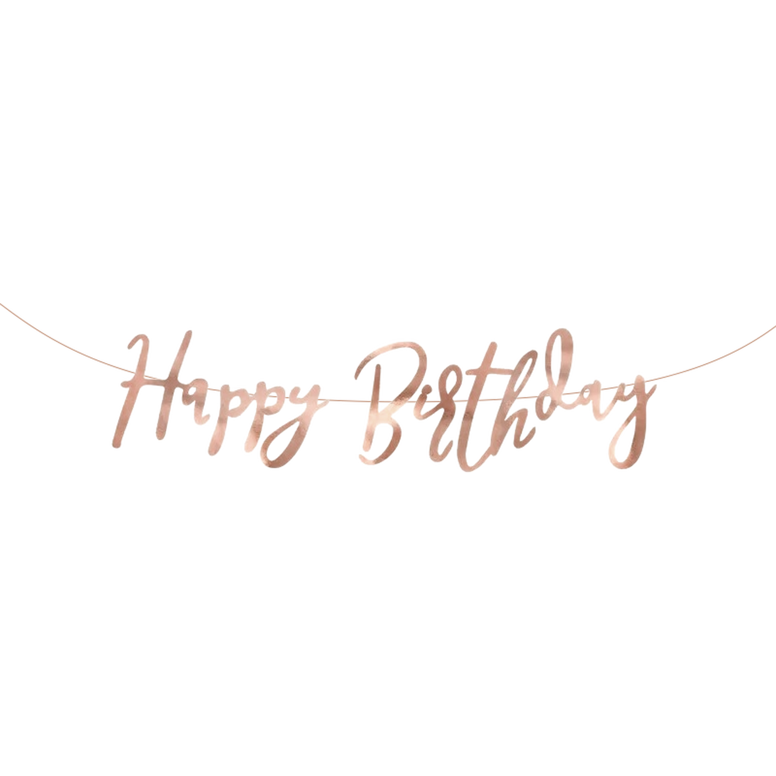 Rose Gold Happy Birthday Letter Banner 62cm