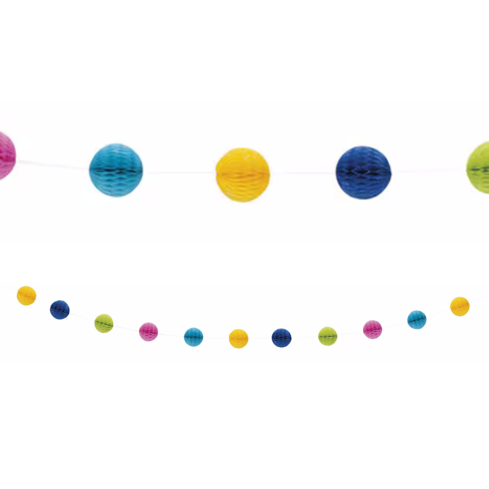 Coloured Honeycomb Ball Garland Banner 2.13m