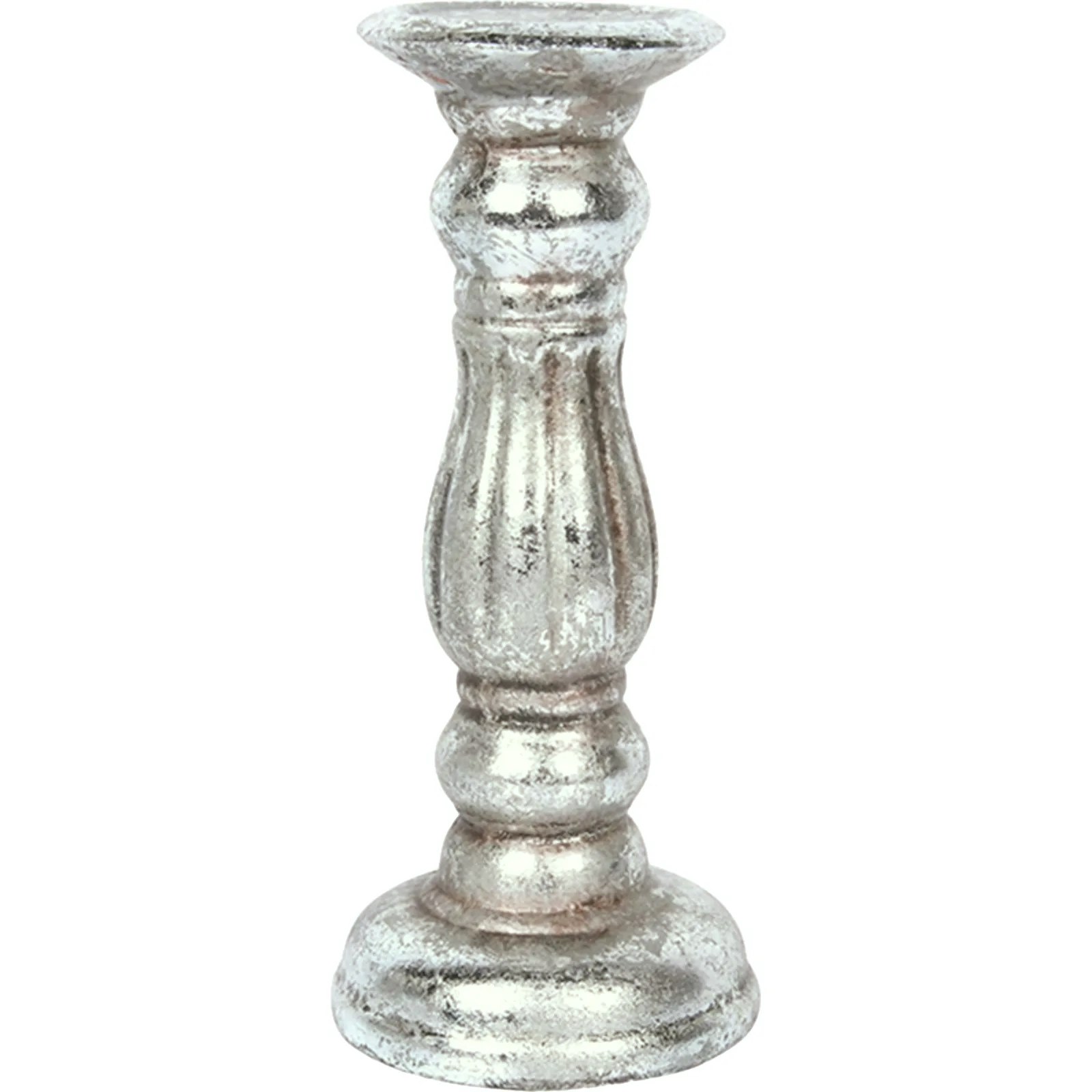 Antique Silver Candle Holder 17.5cm