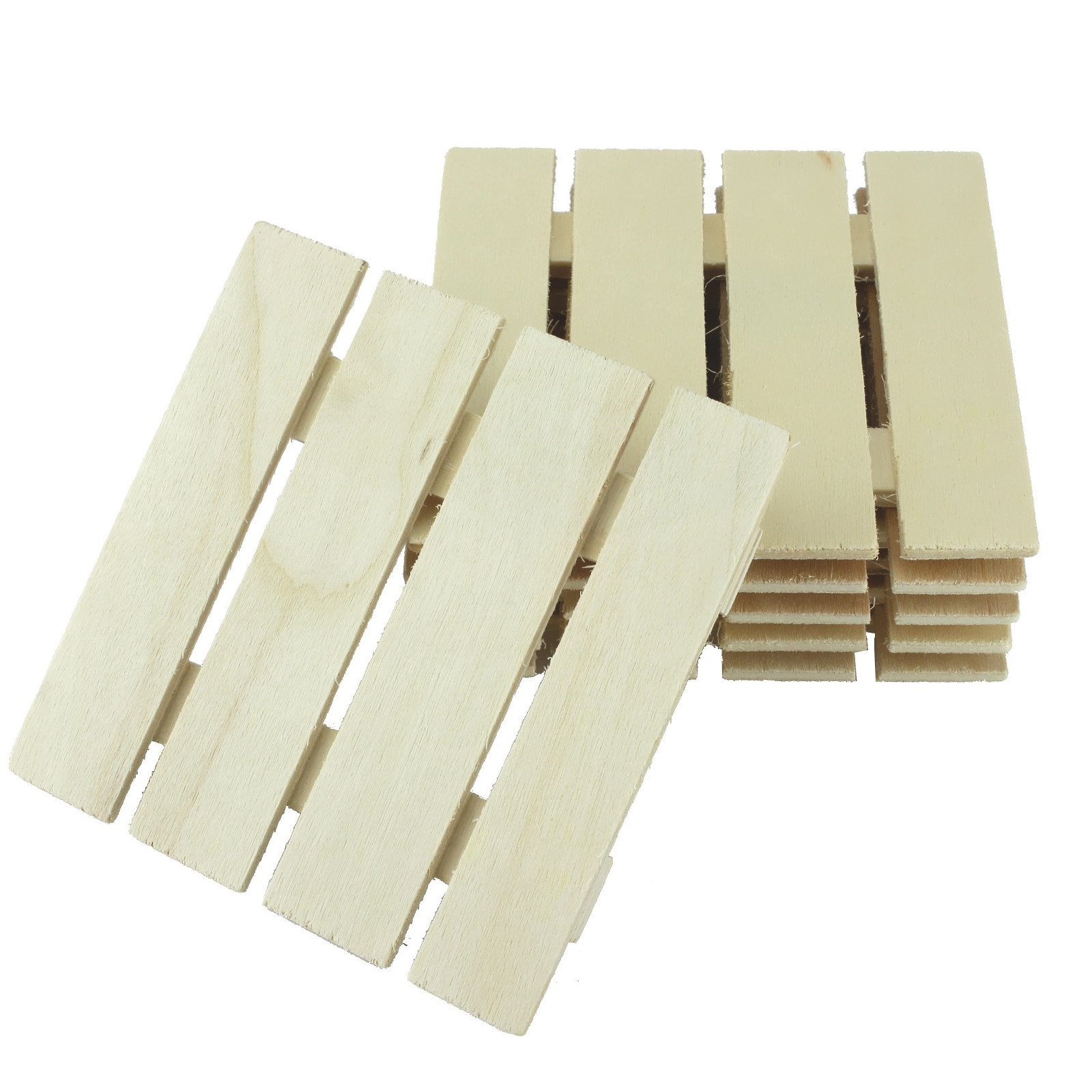 Mini Unfinished Wood Pallets (Pack of 6)
