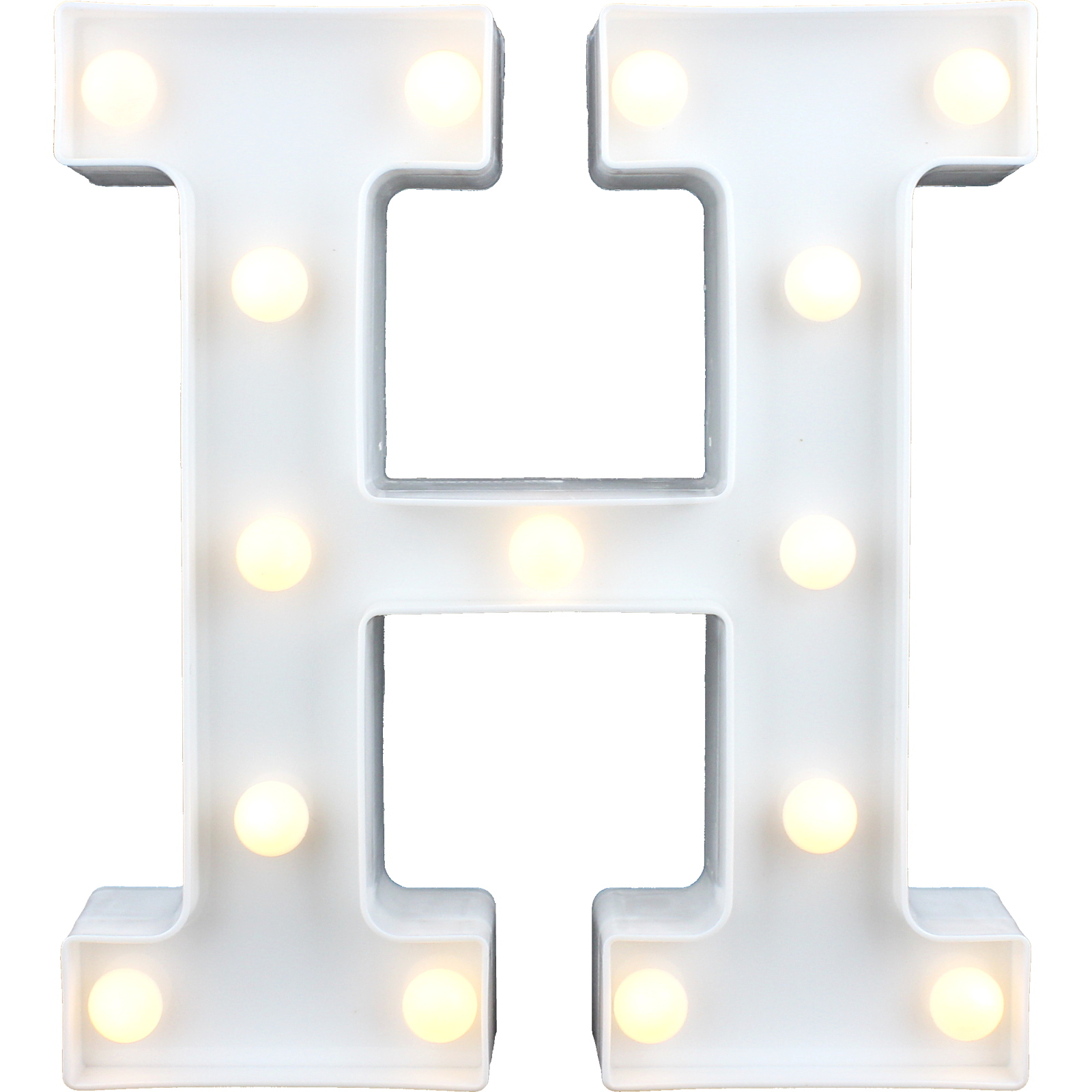 LED Light Up Letter H White