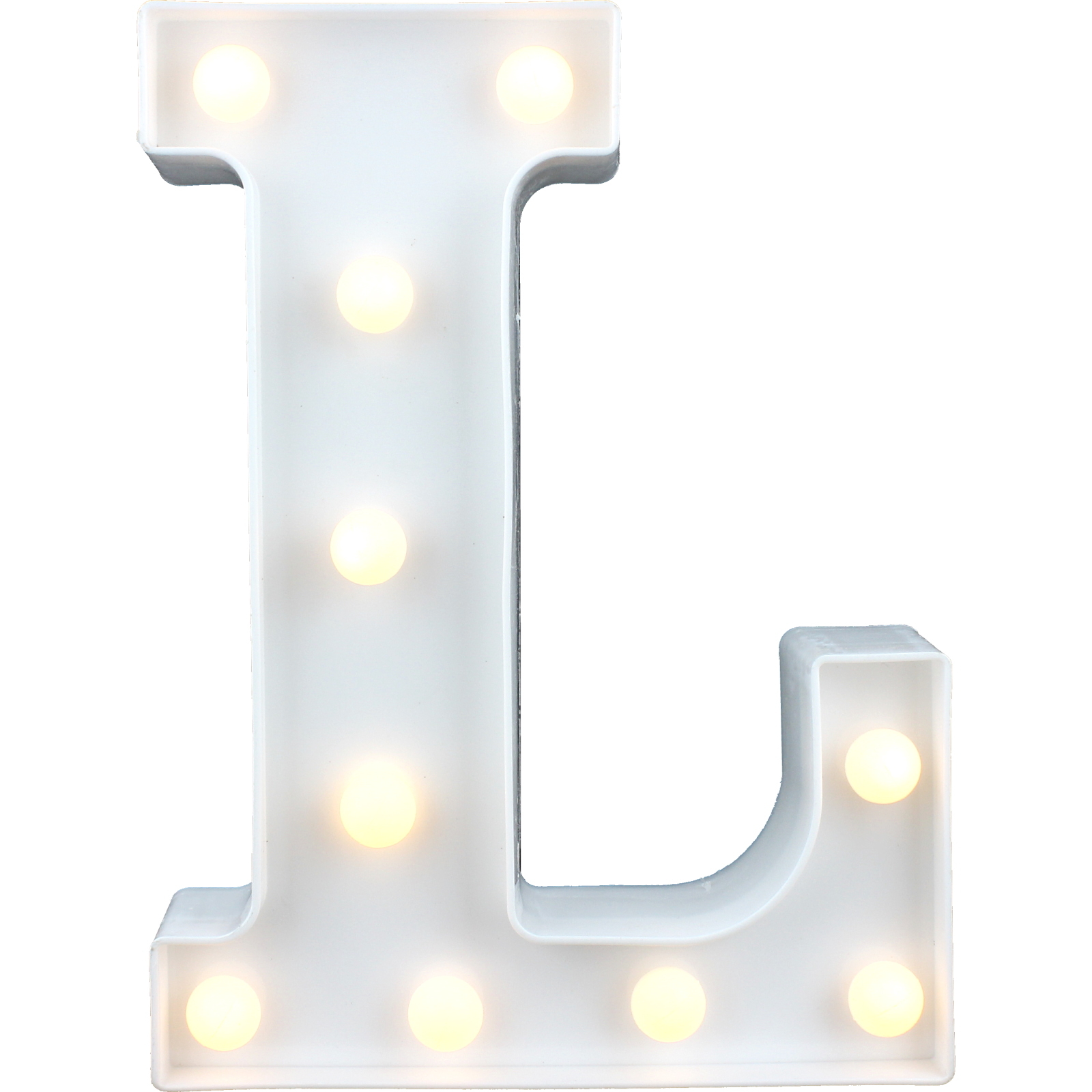 LED Light Up Letter L White