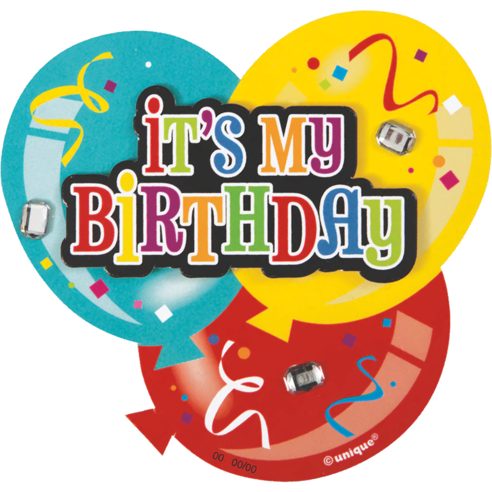 Deluxe It's My Birthday Balloon Badge