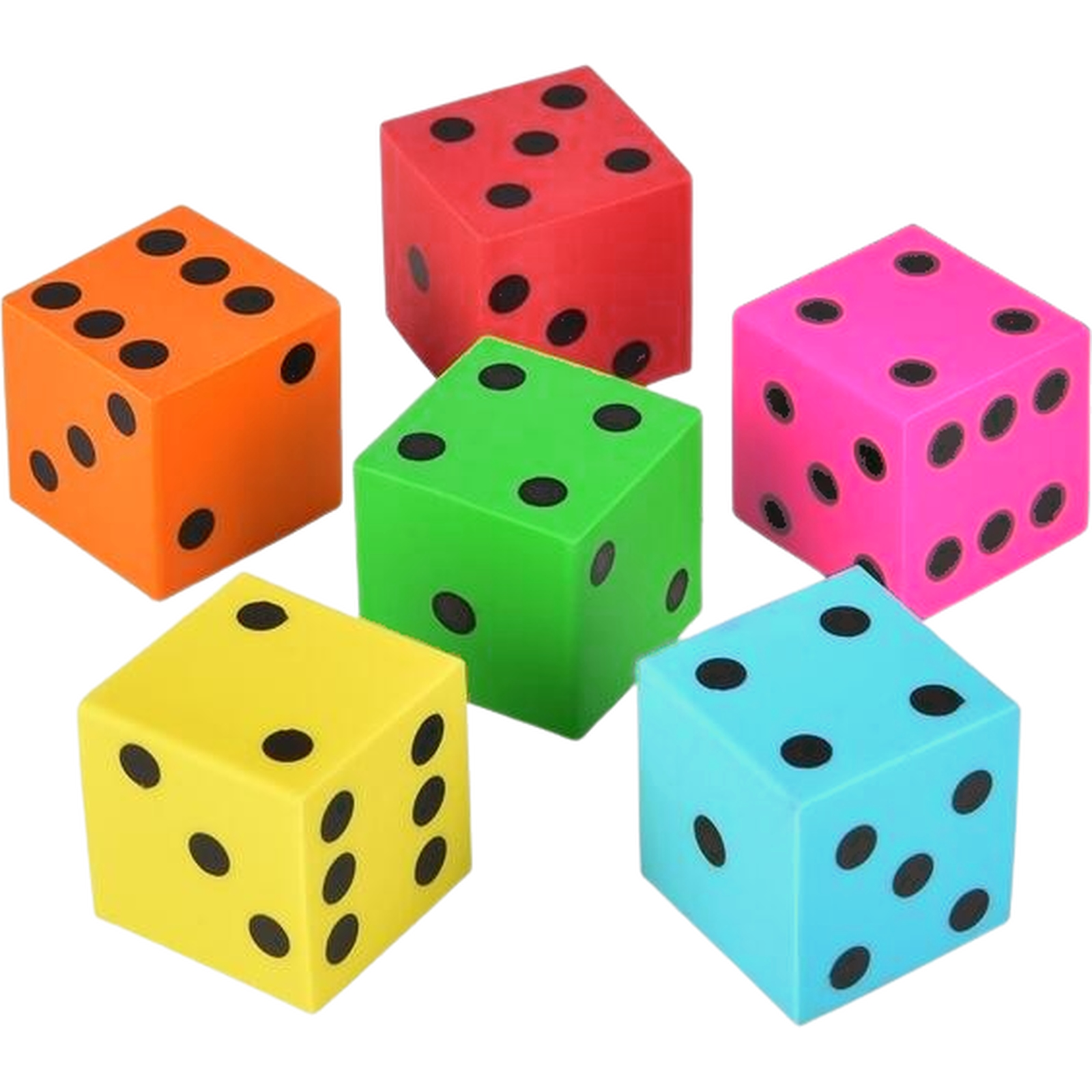 Bright Dice Erasers (Pack of 12)