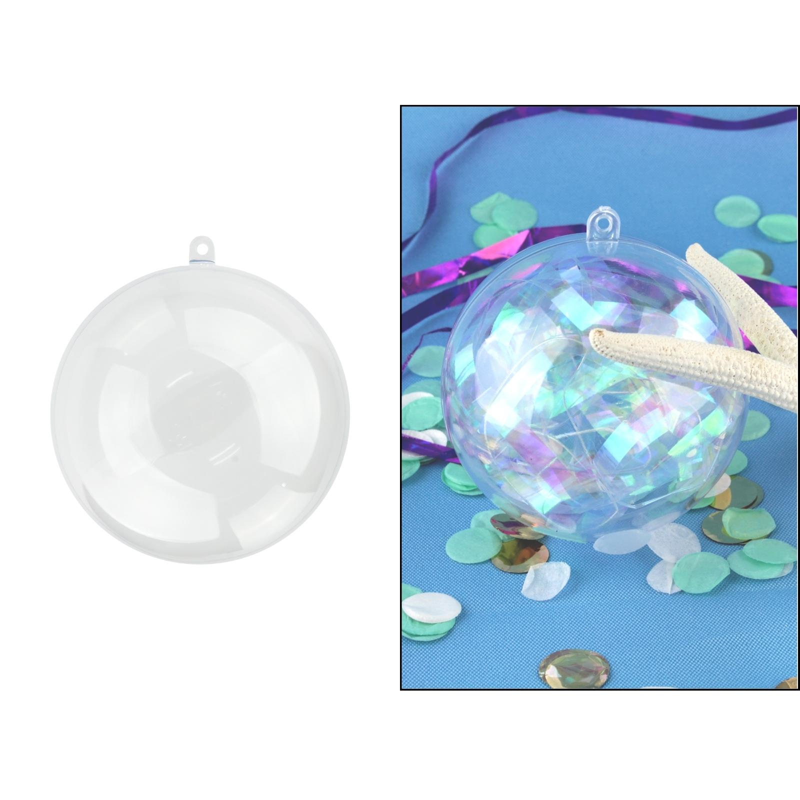 Clear Plastic Fillable Bauble 8cm