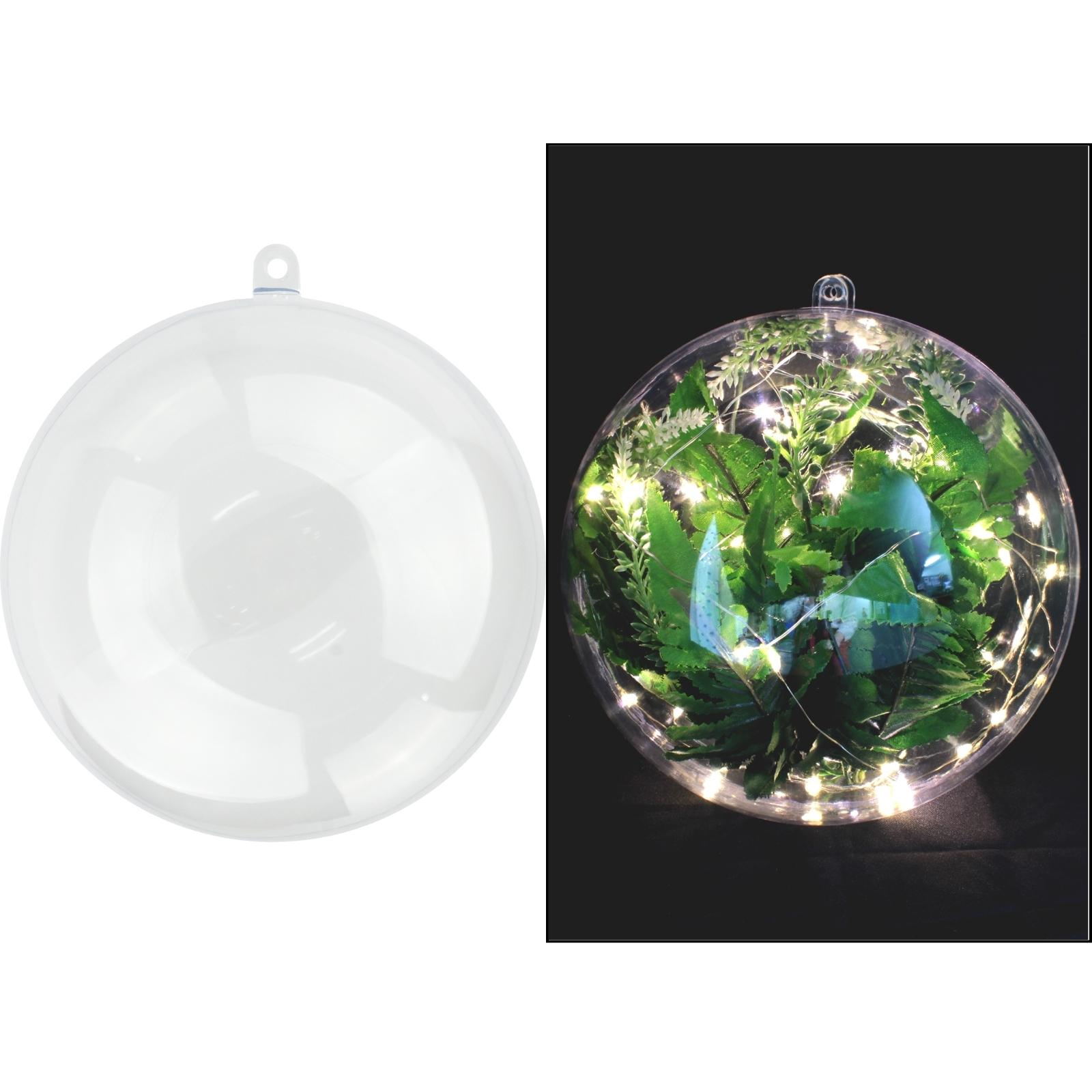 Clear Plastic Fillable Bauble 20cm
