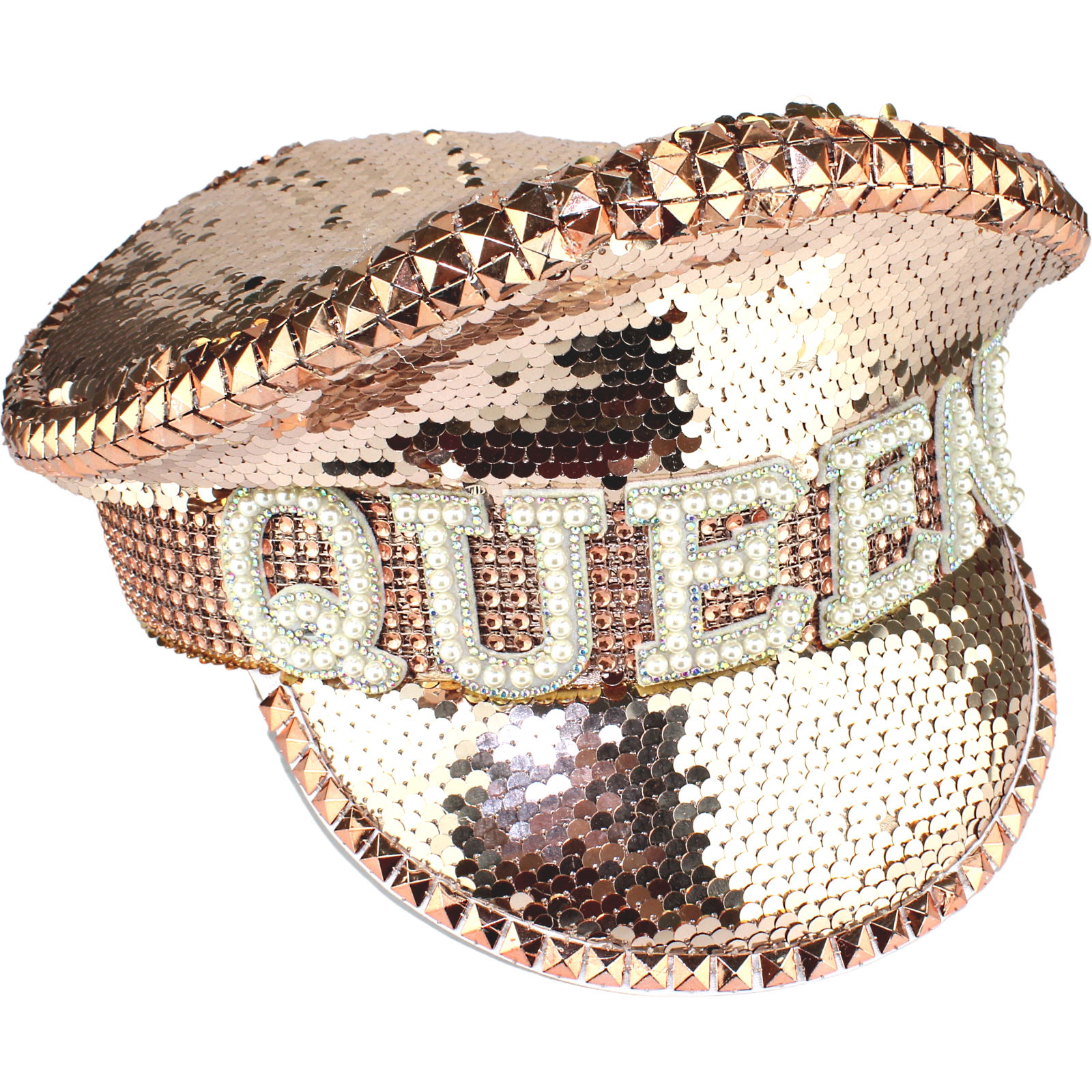 Queen Rose Gold Sequin Hat