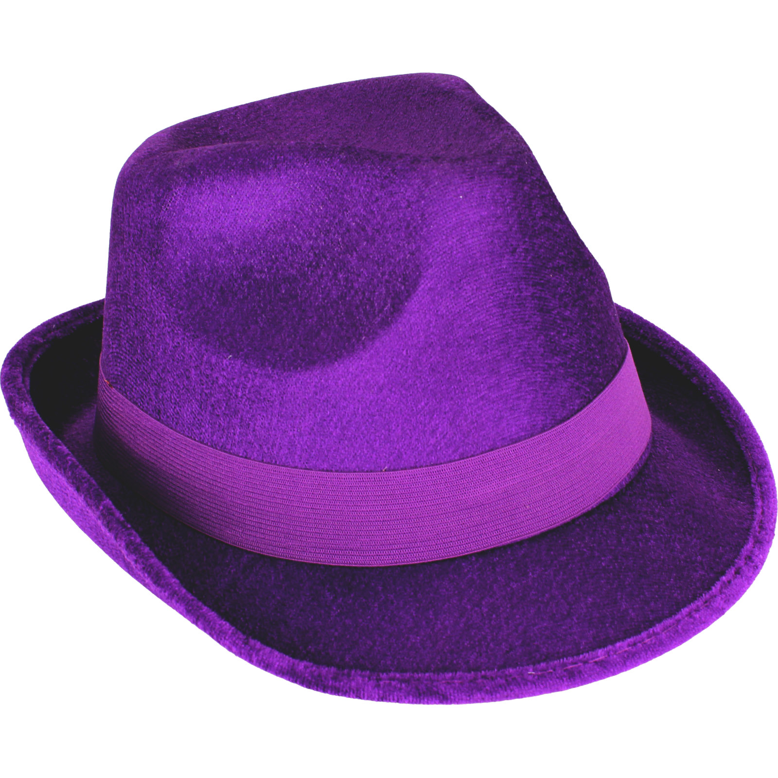 Adult Purple Velour Fedora Hat 