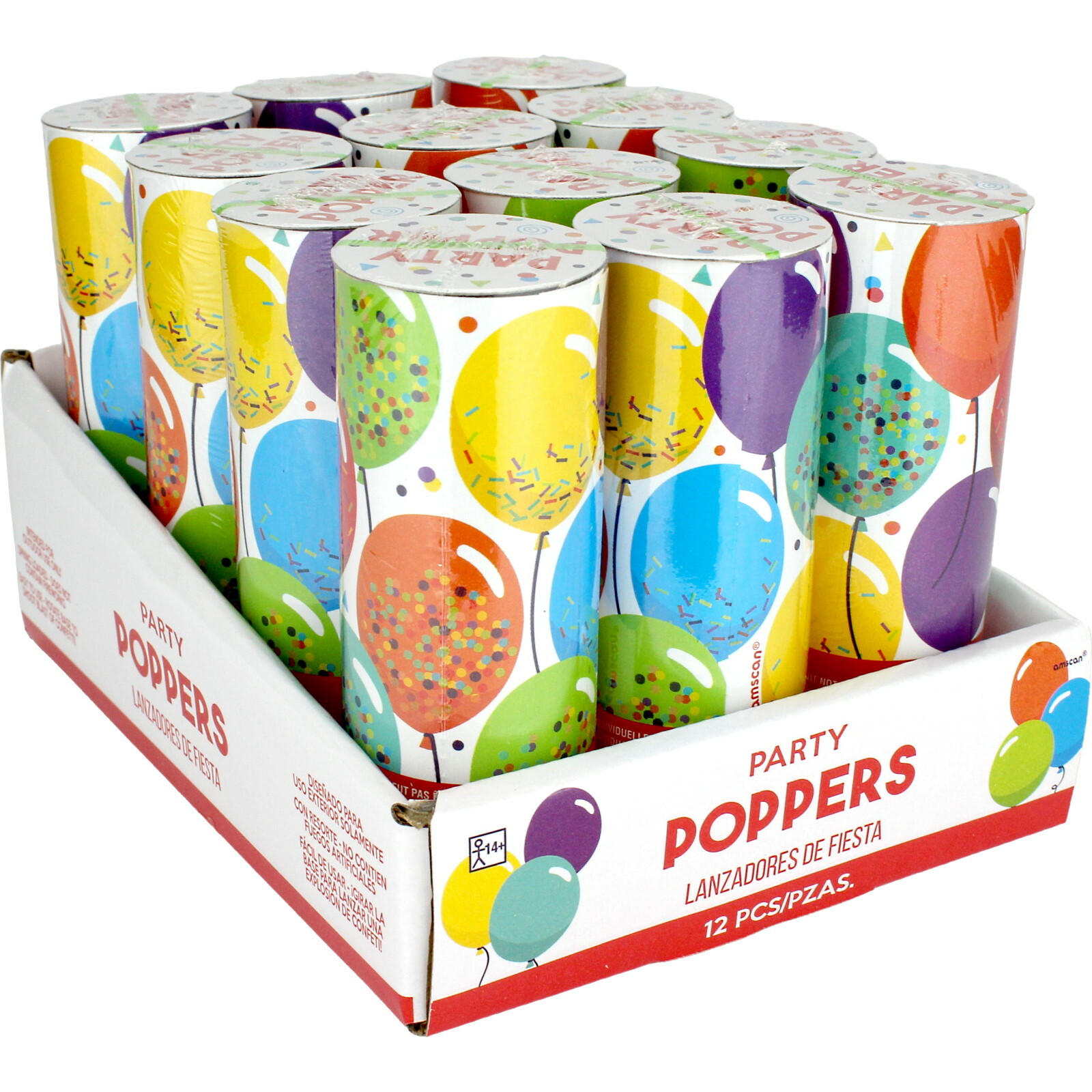 Confetti Party Poppers (Pack of 12)