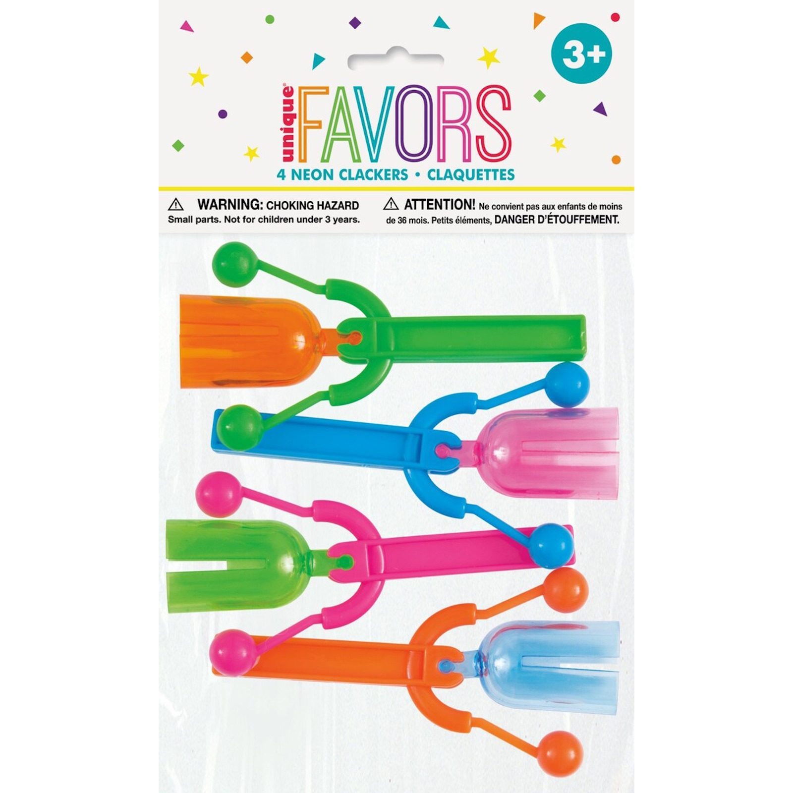 Neon Coloured Clackers (Pack of 4)