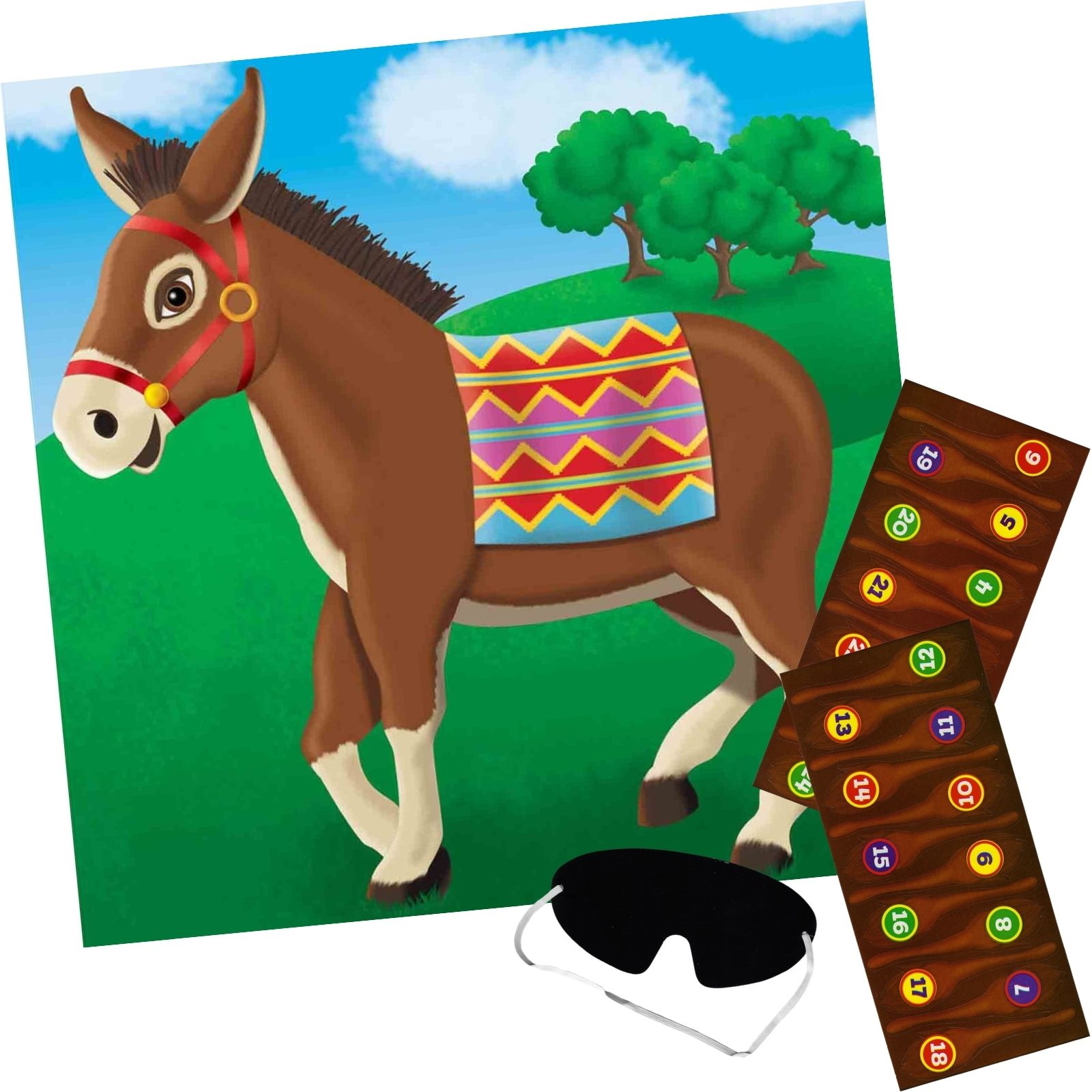 Pin the Tail On The Donkey Party Game (up to 24 Players)