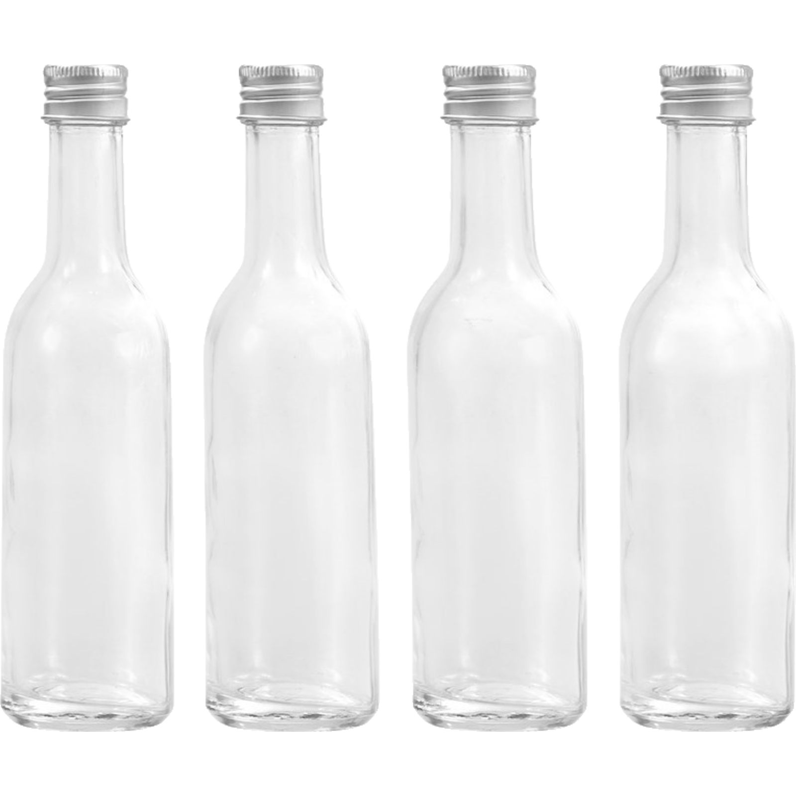 Capri Screw Top Air Tight Glass Preserving Bottles 120ml (Pack of 4)