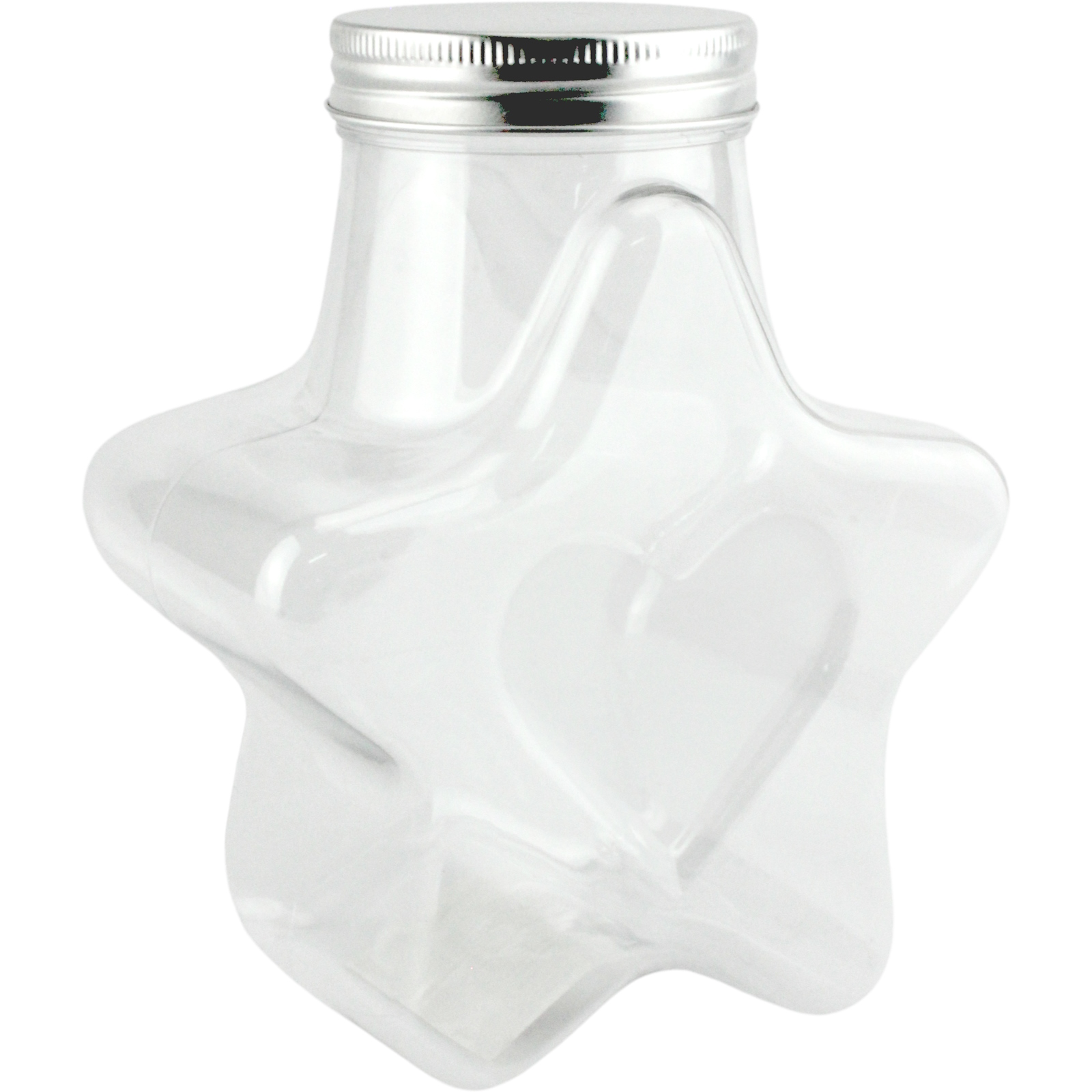 Clear Star Shape Screw Top Jar 500ml