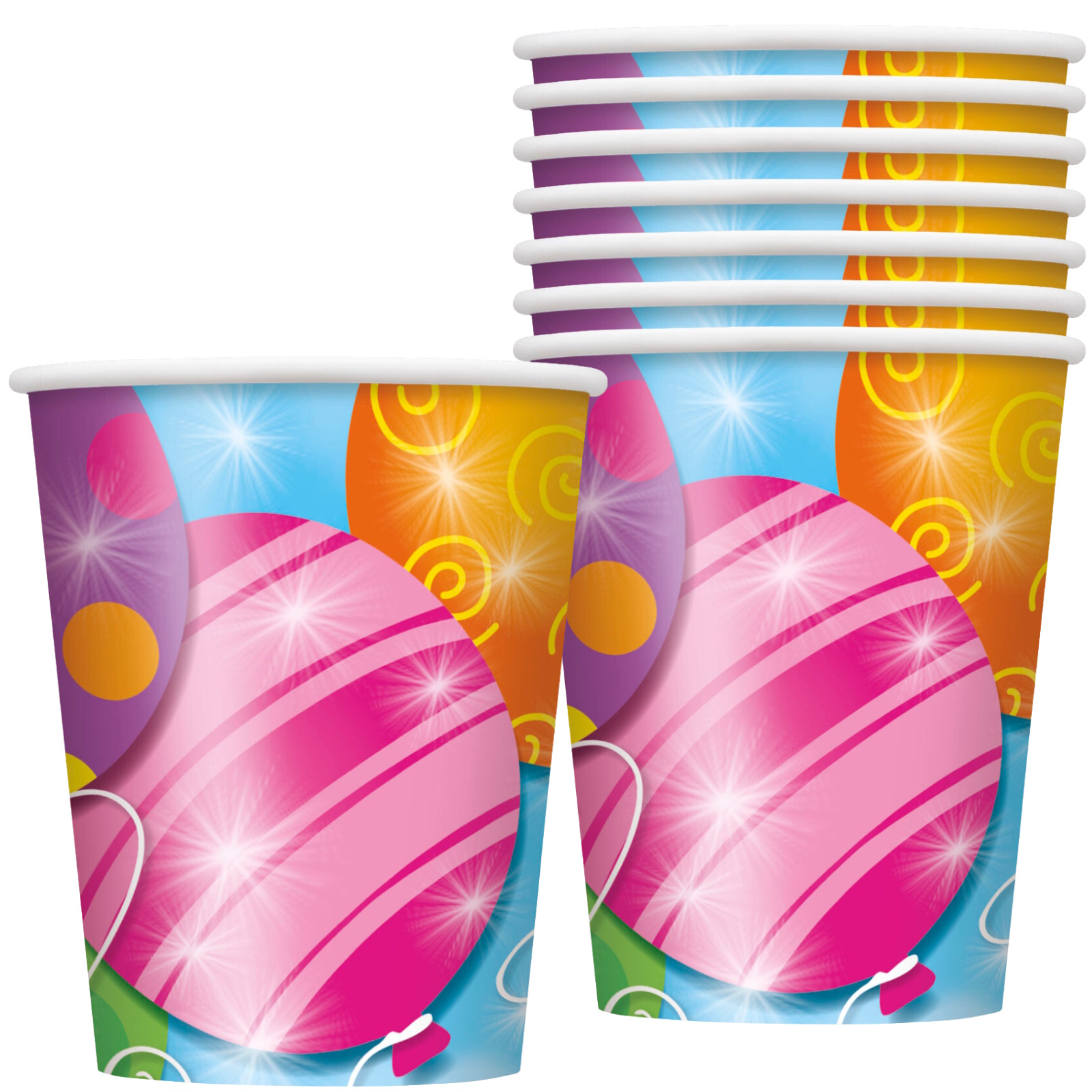 Twinkle Balloons Paper Cups (Pack of 8)