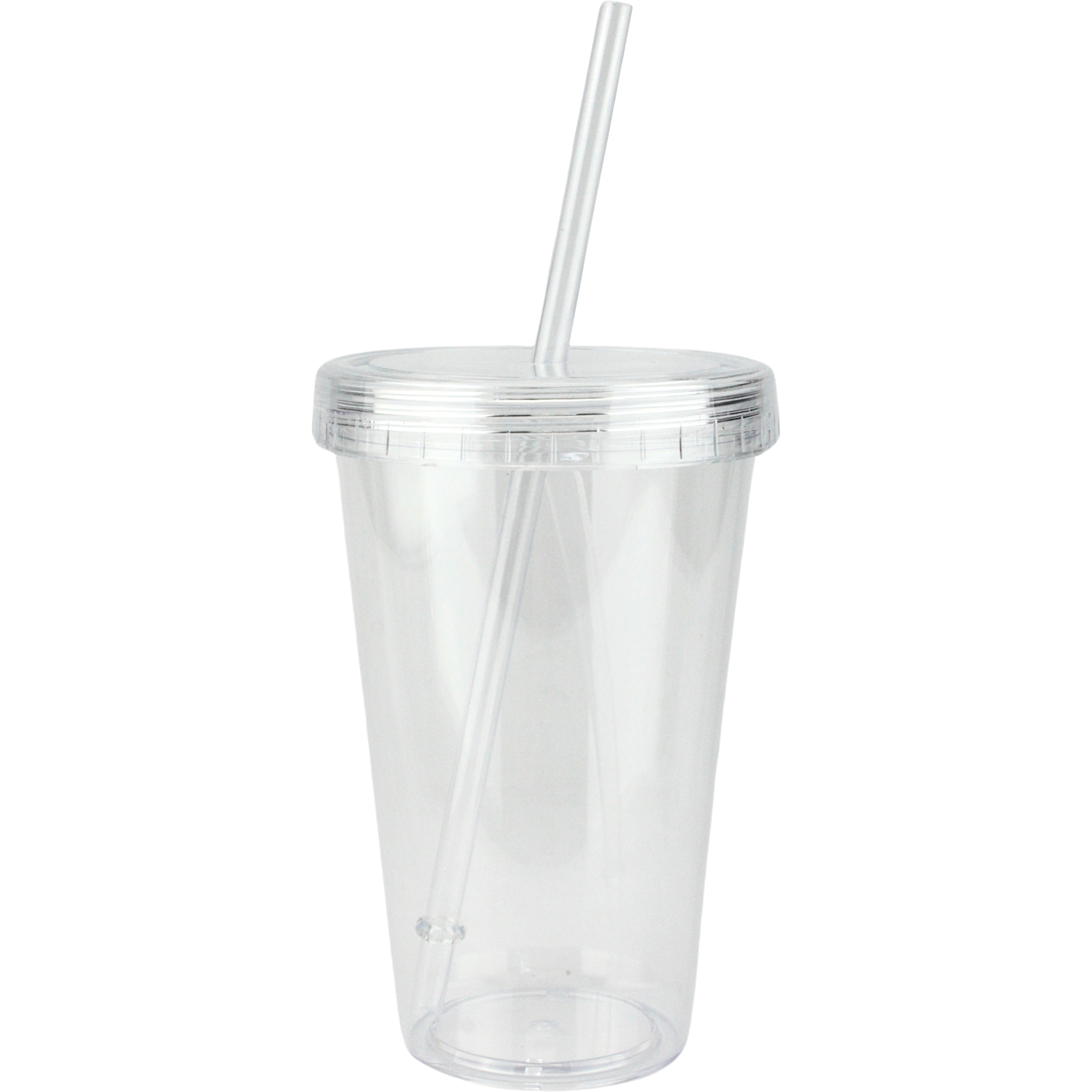 Clear Acrylic Tumbler Cup with Straw 