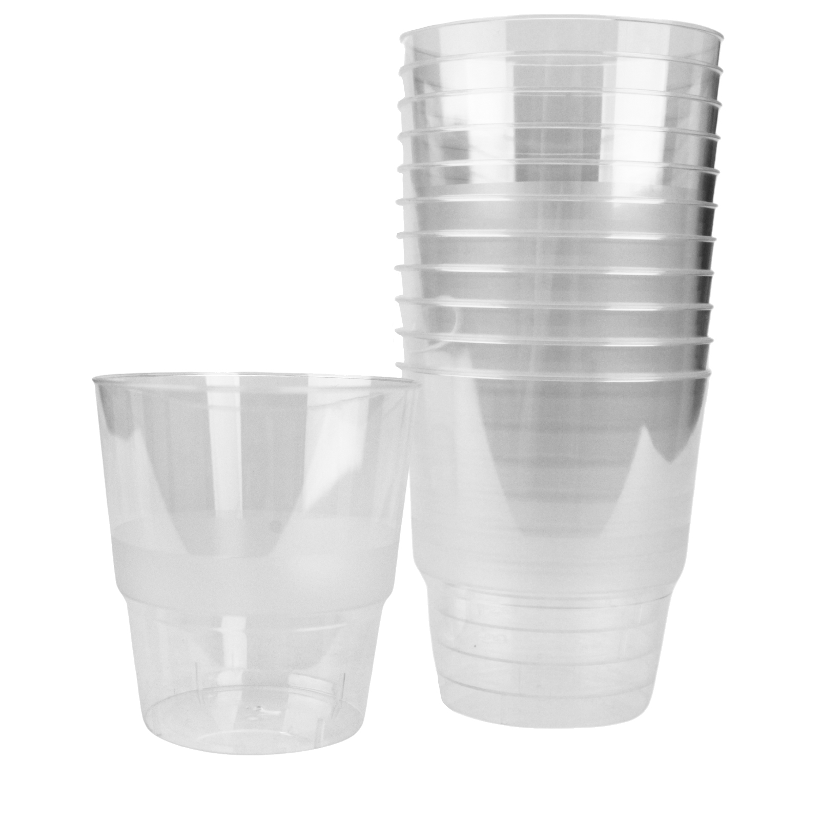 Everyday Living Clear Plastic Reusable Juice Cup 200ml (Pack of 12) 