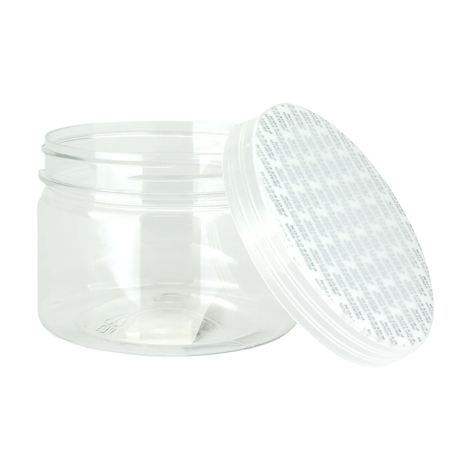 Clear Plastic Round Screw Top Jar 250ml
