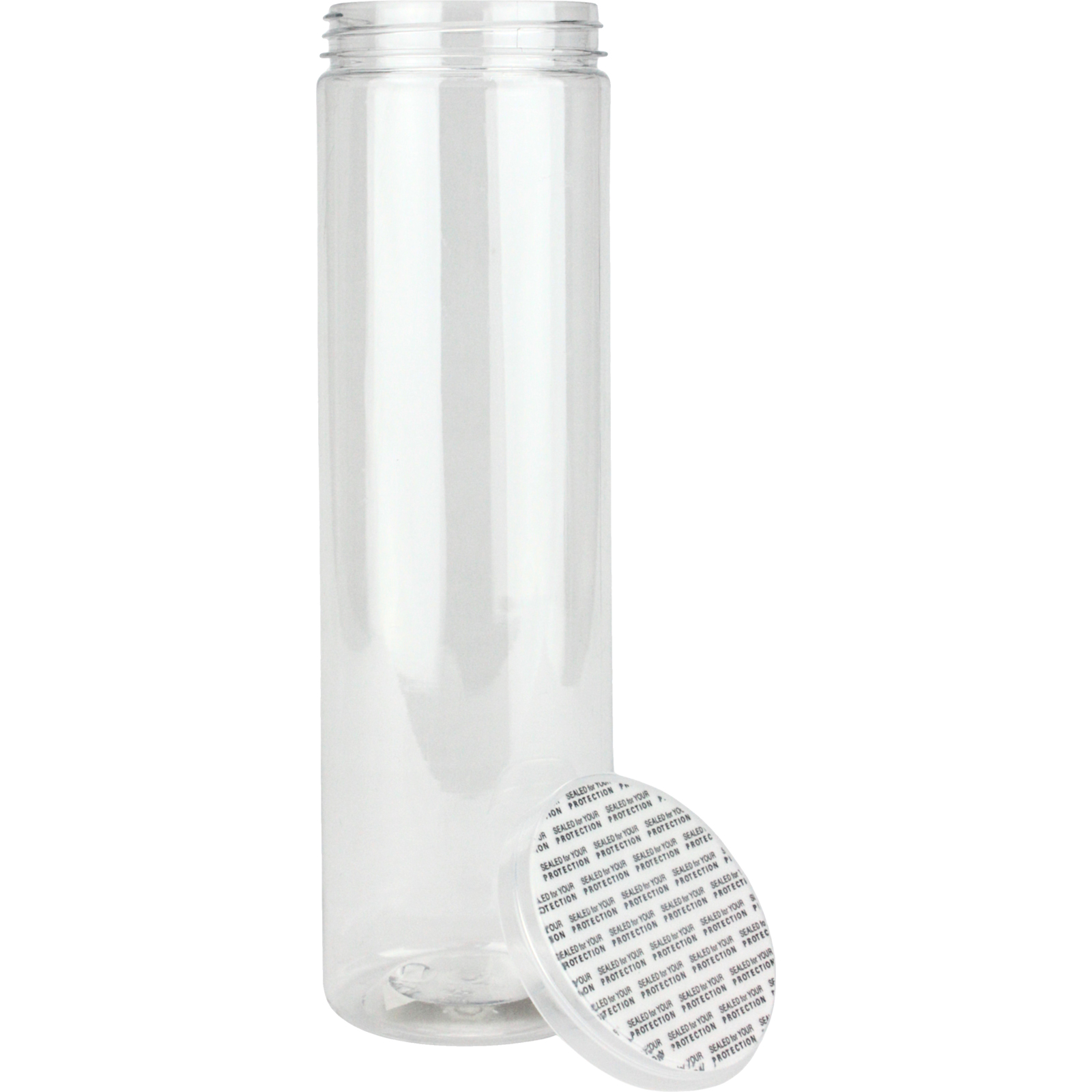 Tall Clear Plastic Screw Top Jar 650ml