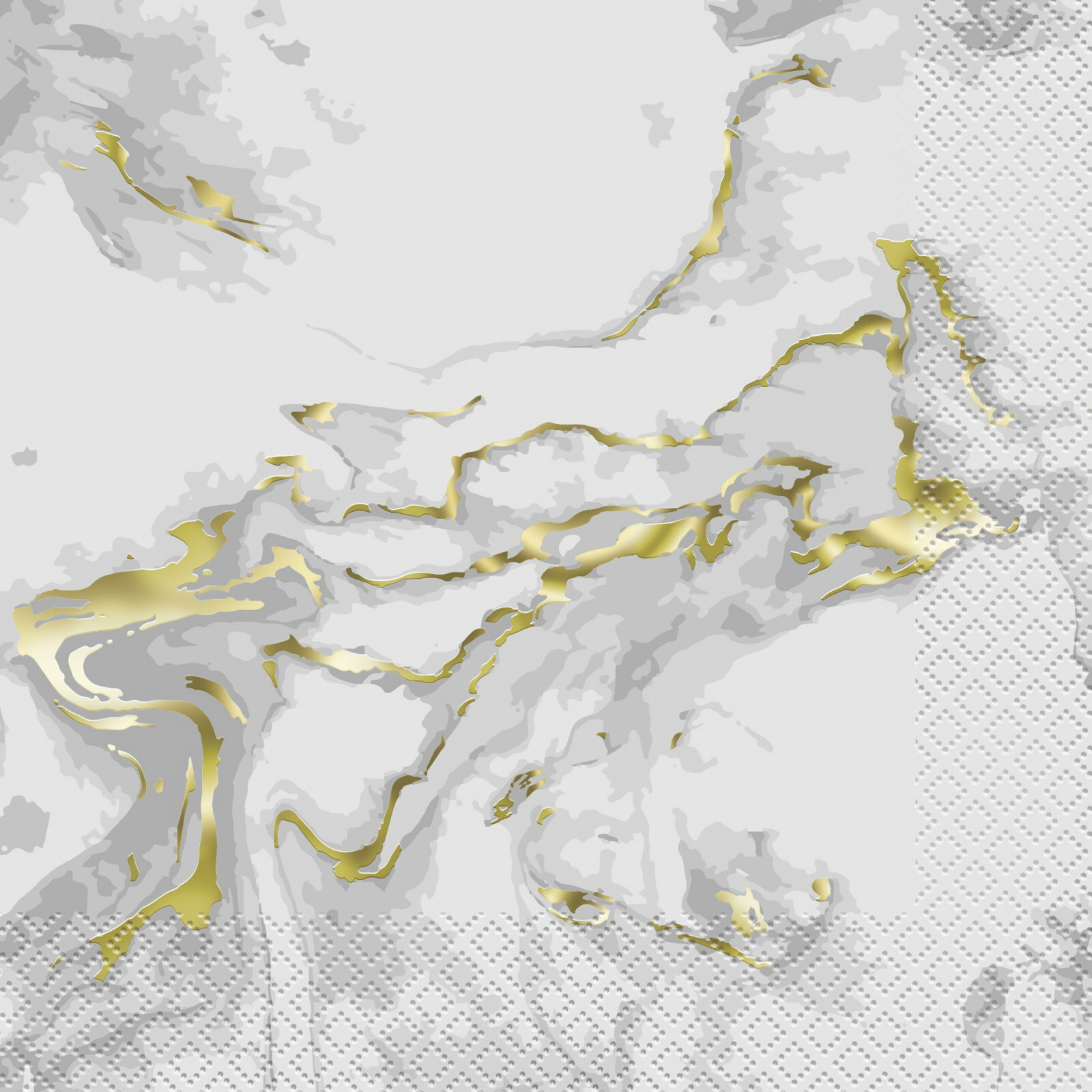 Gold Marble Large Napkins / Serviettes (Pack of 20)