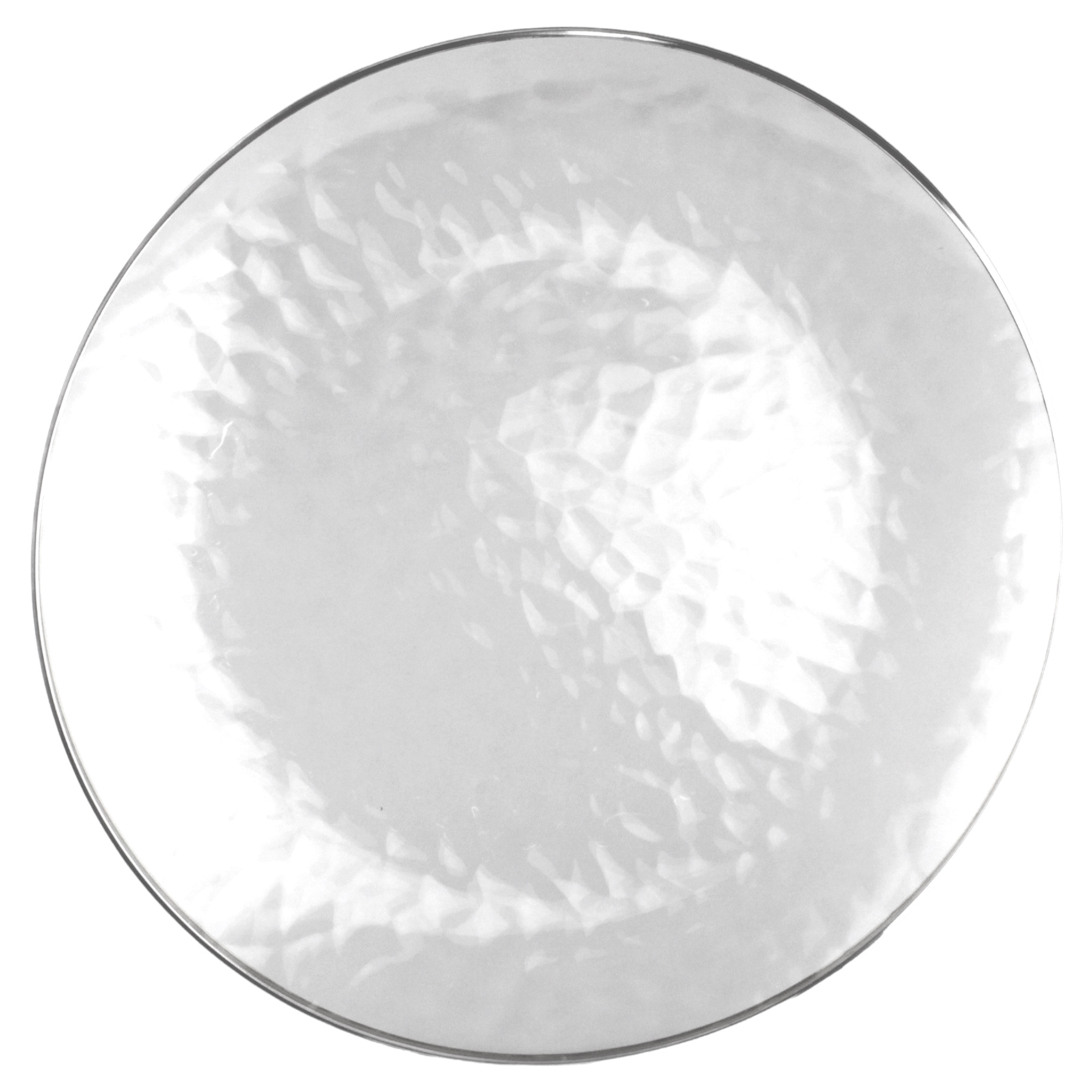Clear Dimple With Silver Trim Plastic Plates 23cm (Pack of 10) 