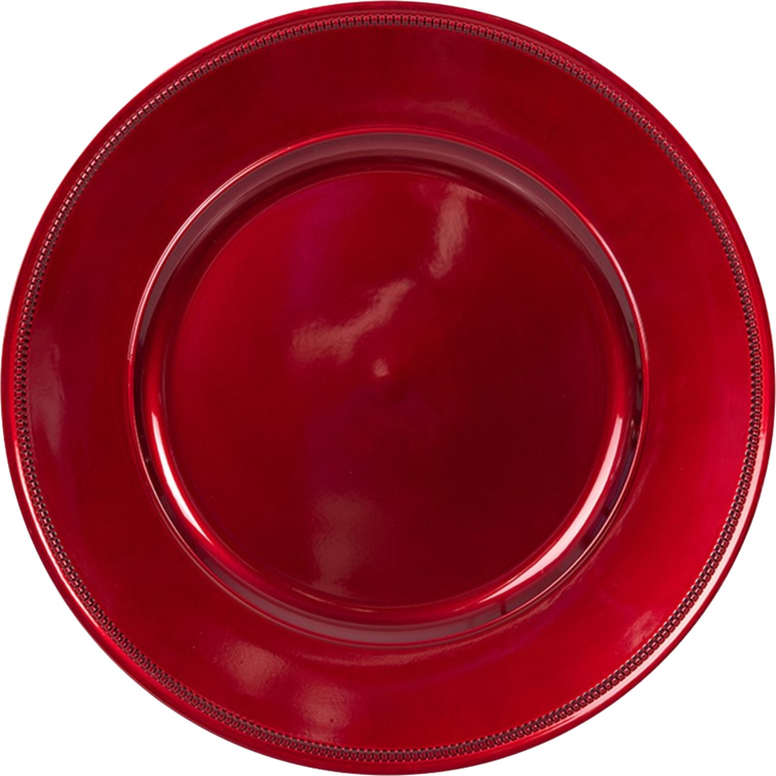 Red Melamine Charger Plate 33cm