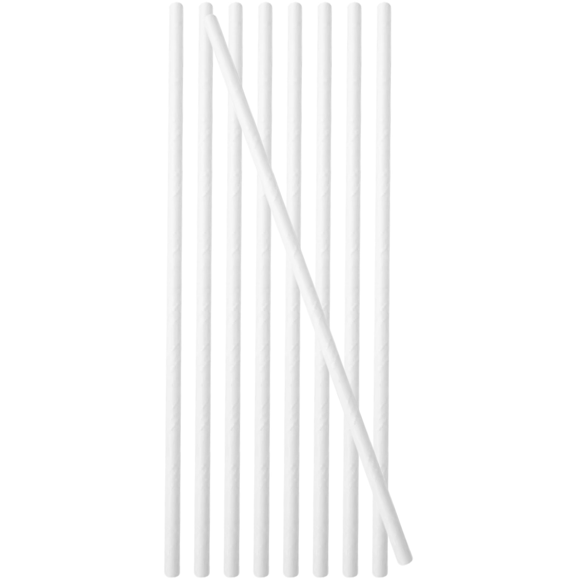 White Paper Straws (Bulk Pack of 100) 