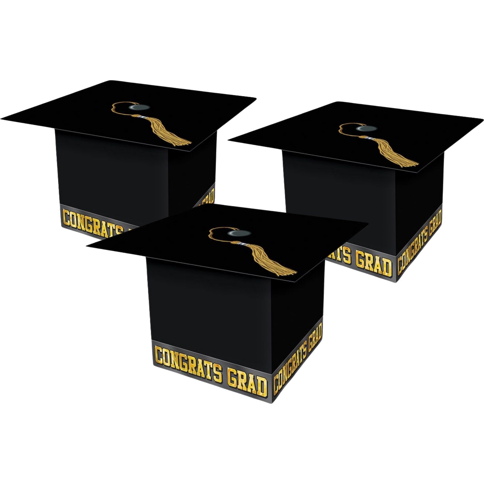 Grad Cap Lolly/Treat Boxes (Pack of 3) 