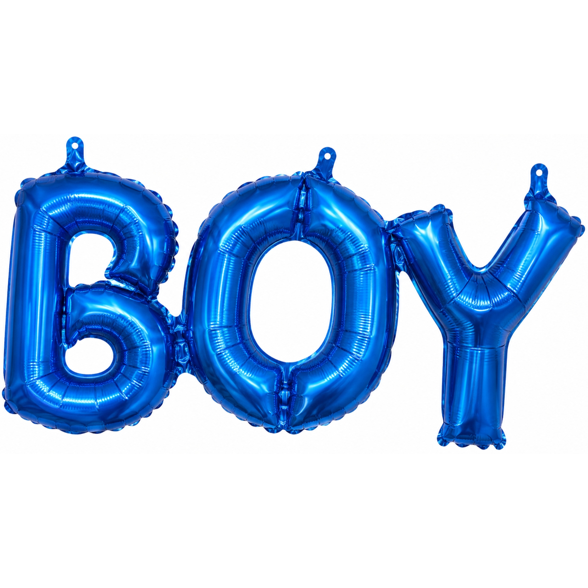 Blue Boy Foil Letter Balloon Banner (Air Fill)