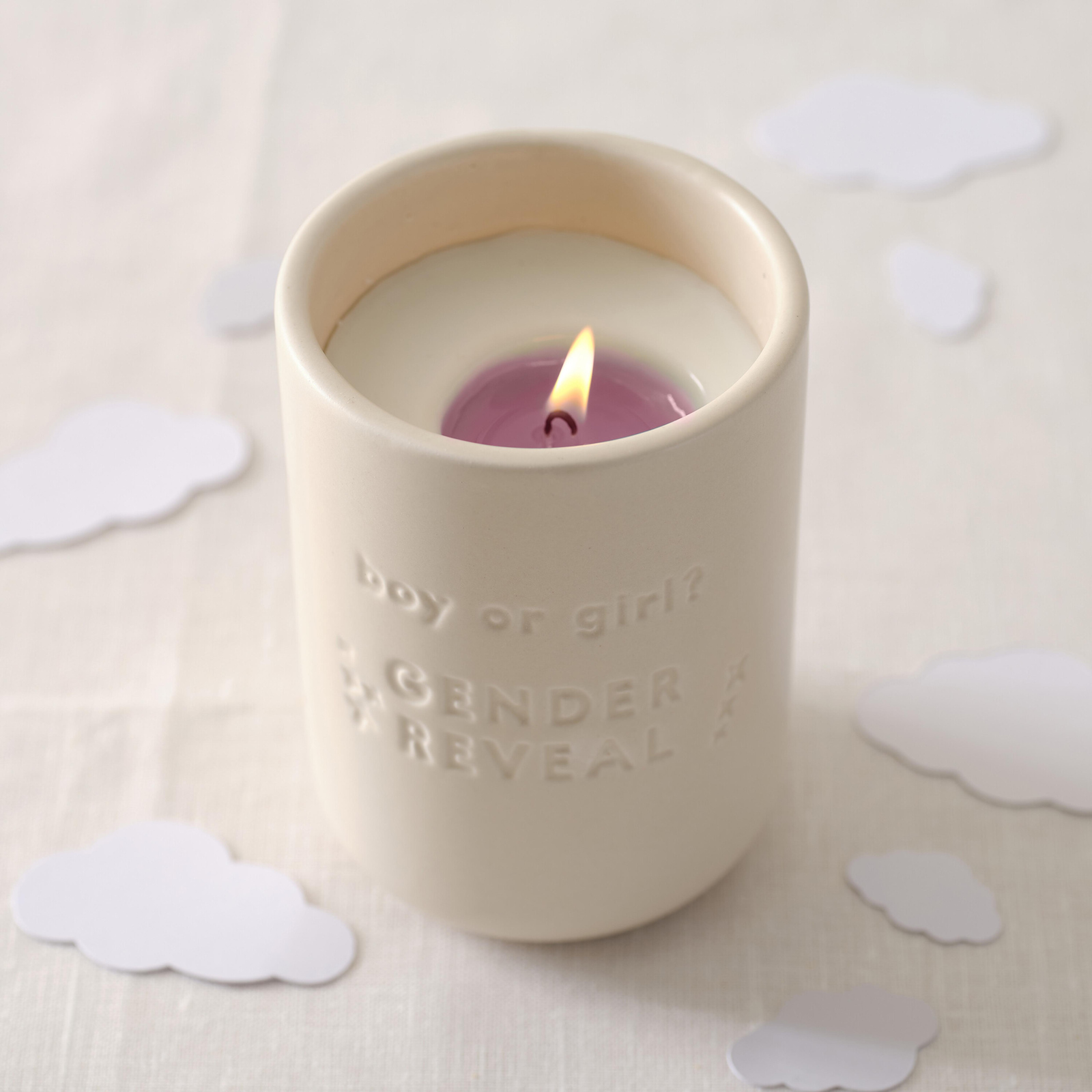 Ginger Ray Baby Pink Gender Reveal Unscented Candle
