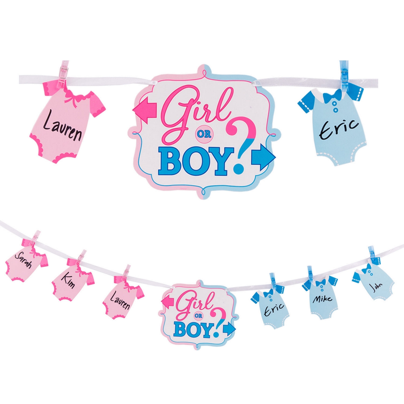 Girl or Boy Gender Reveal Banner Activity Kit 