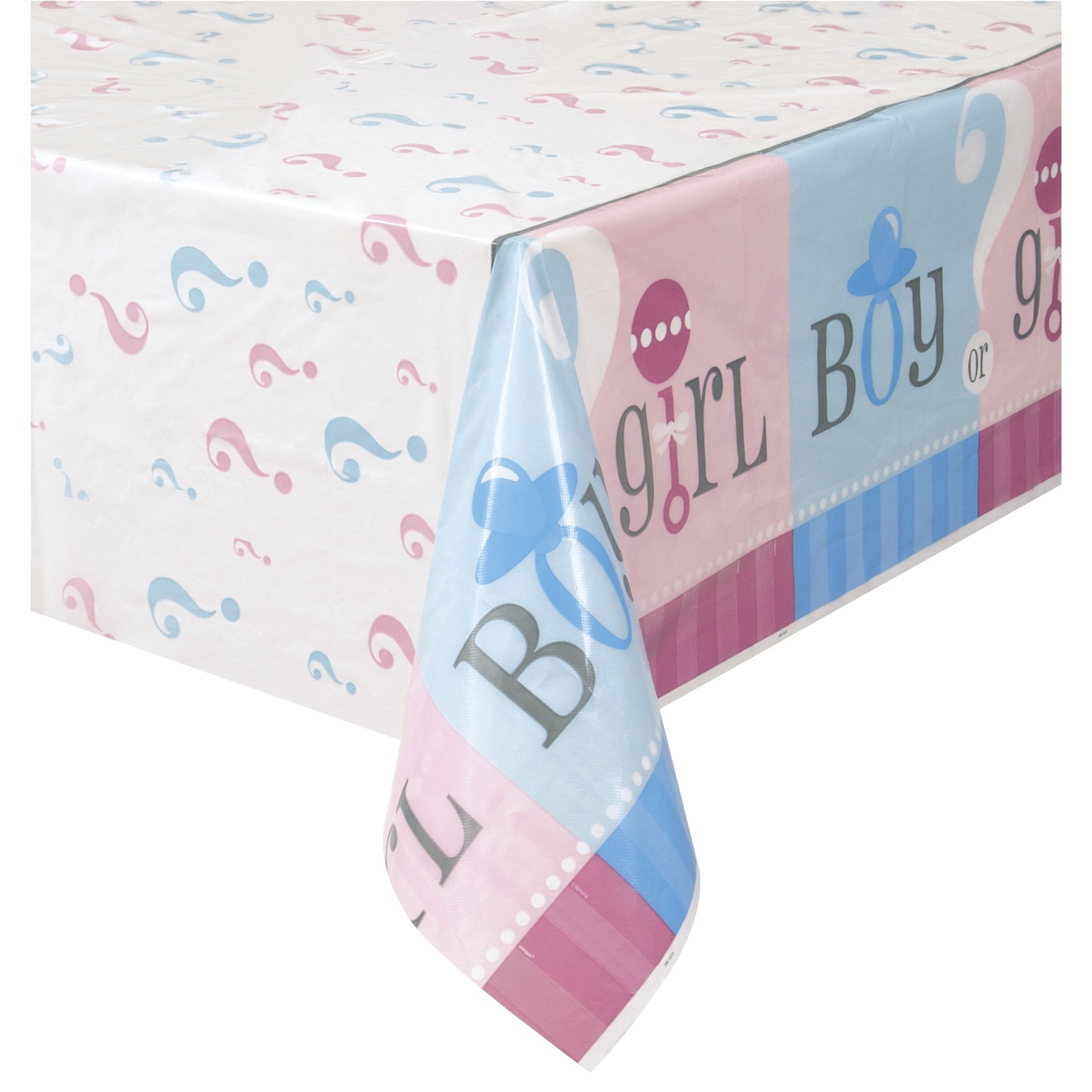 Gender Reveal Baby Shower Plastic Tablecloth