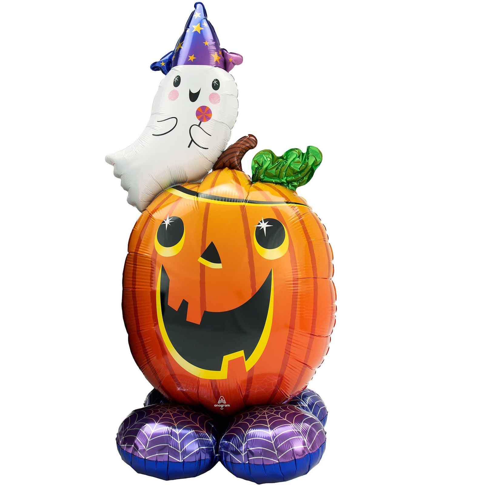 AirLoonz Halloween Pumpkin and Ghost Foil Balloon