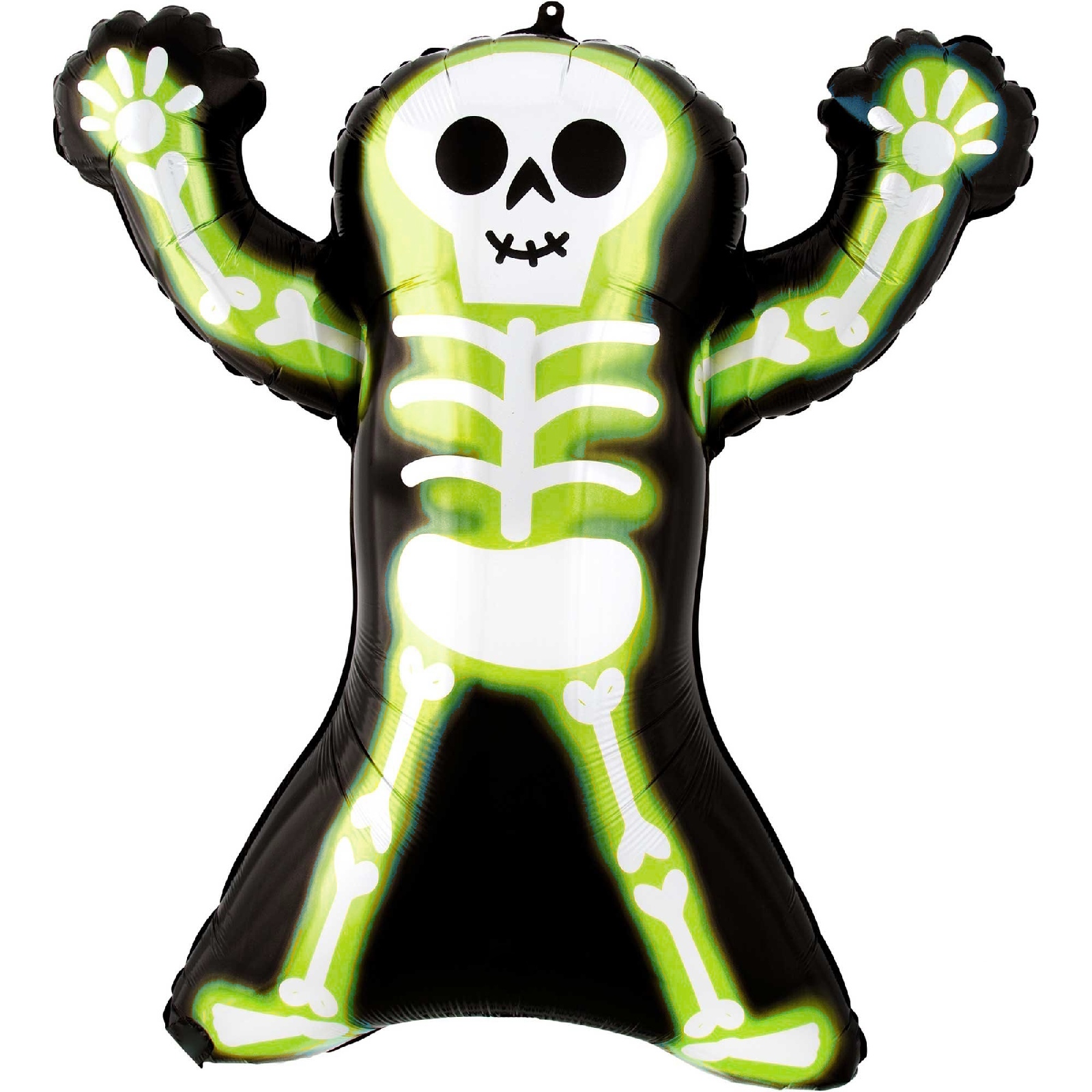 Neon Skelly Skeleton Supershape Foil Helium Balloon 76cm