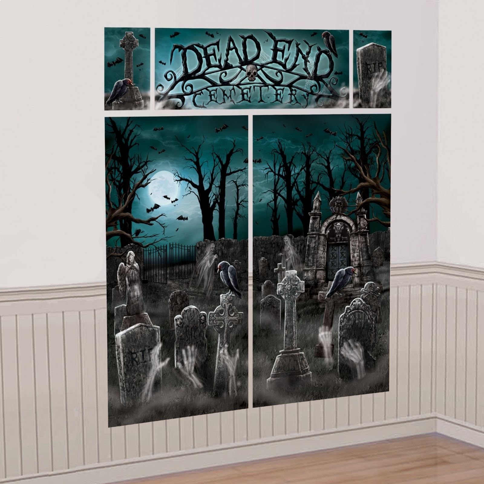 Halloween Cemetery Wall Decorating Kit