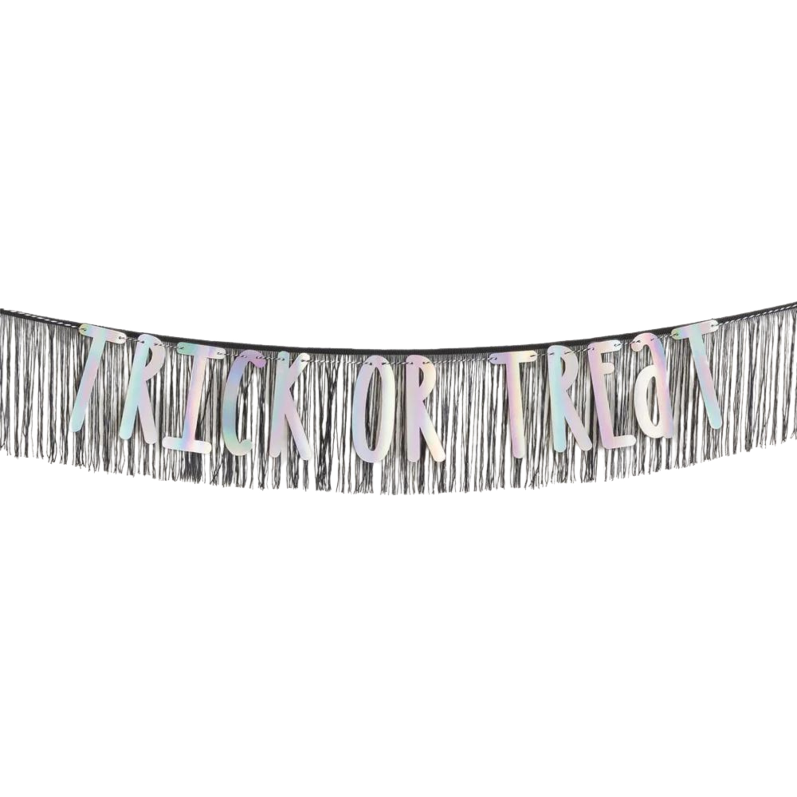 Trick or Treat Iridescent Fringe Banner Set