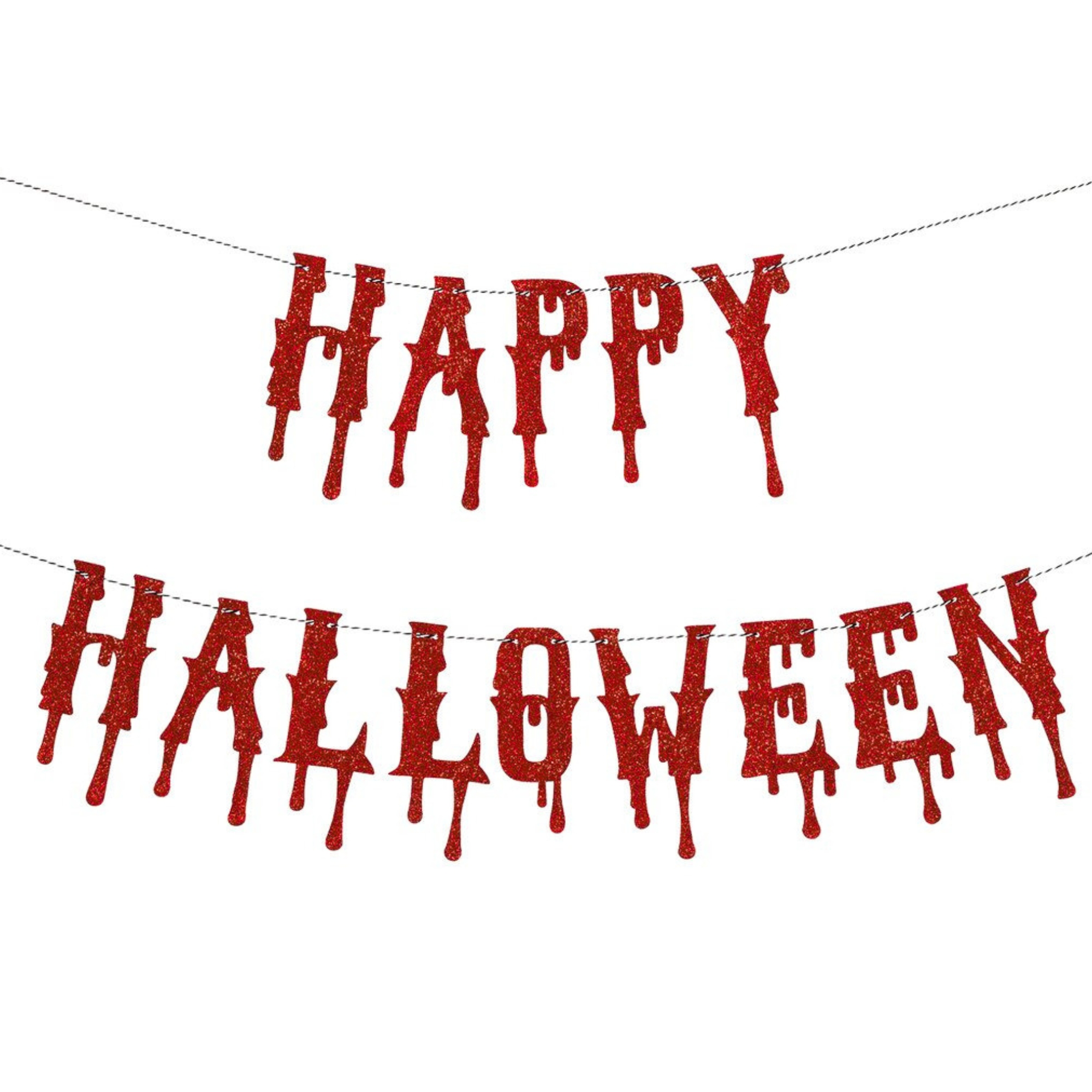Happy Halloween Dripping Bloody Jointed Banner 3m