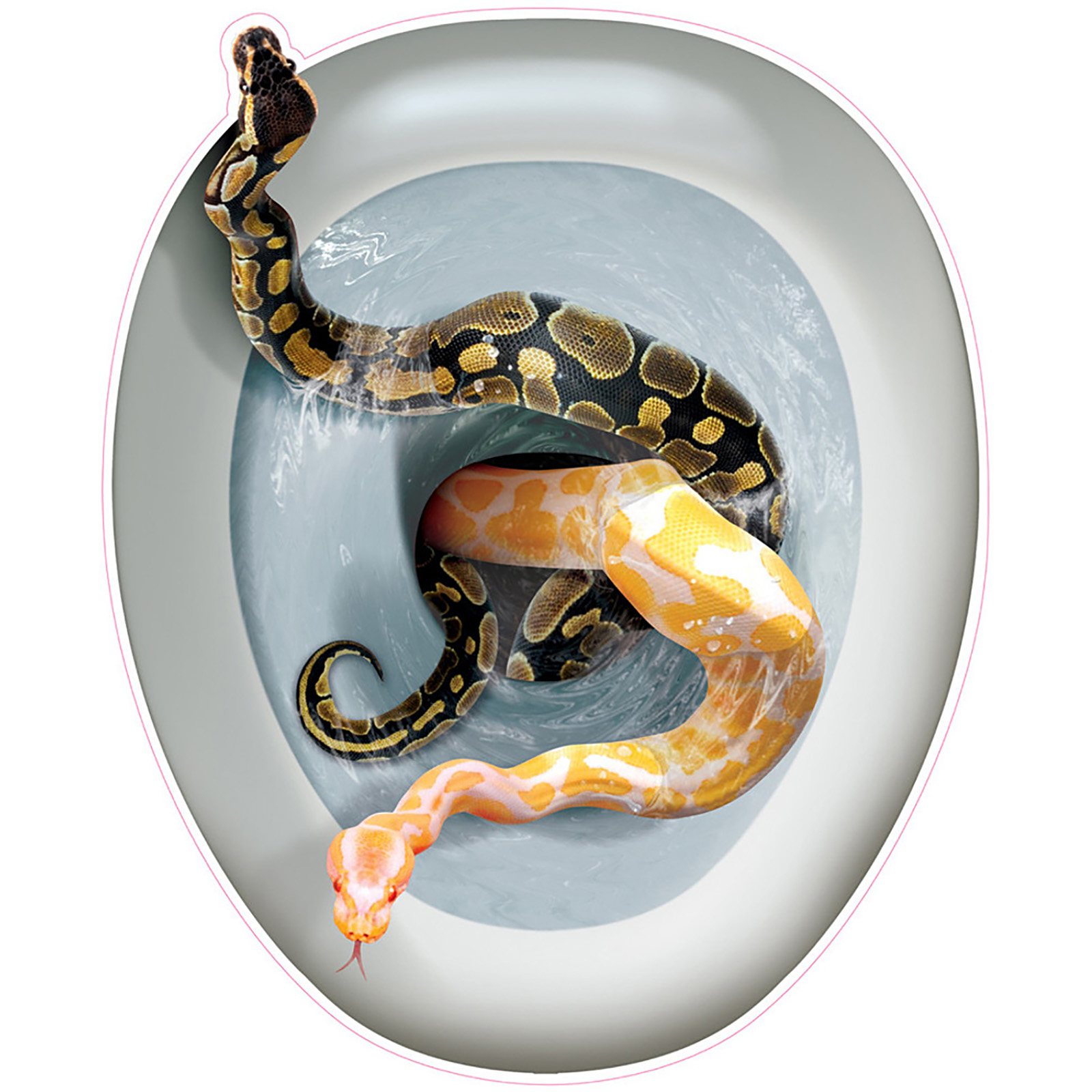 Insta Theme Snake Toilet Topper Peel and Place