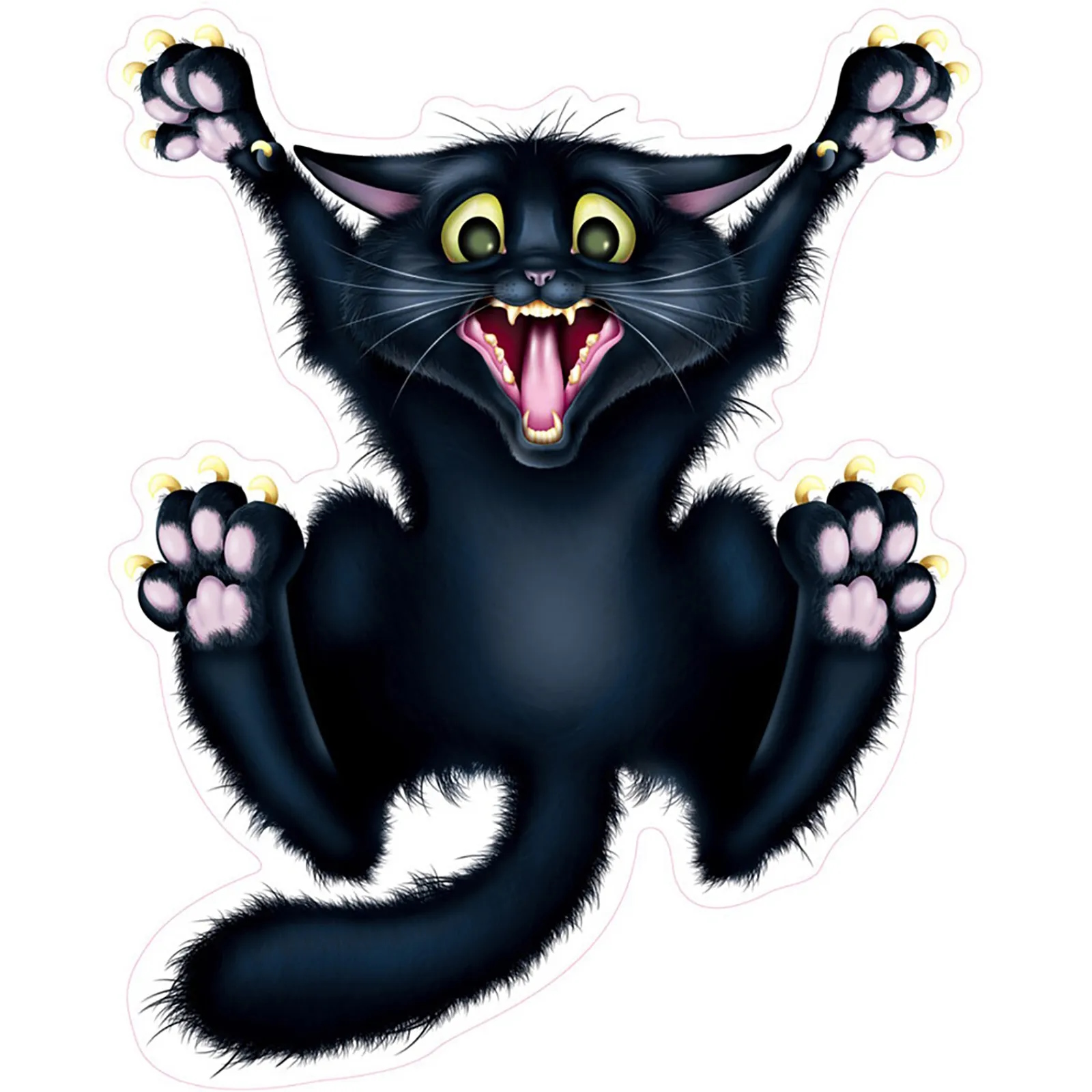 Crazy Cat Window Cling 