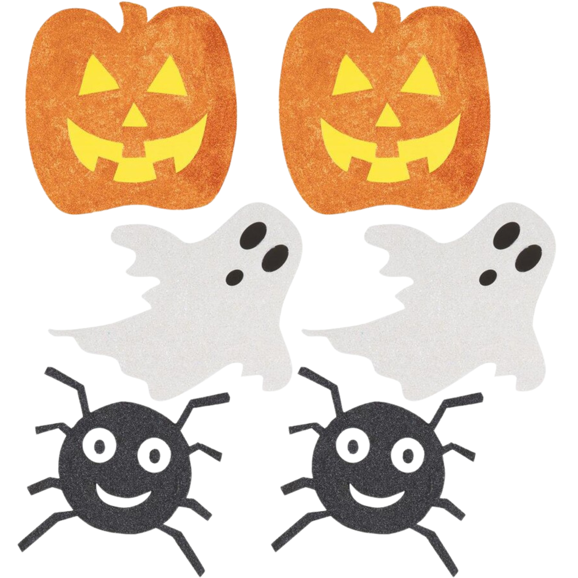 Halloween Glitter Cutout Wall Decorations (Pack of 6)  