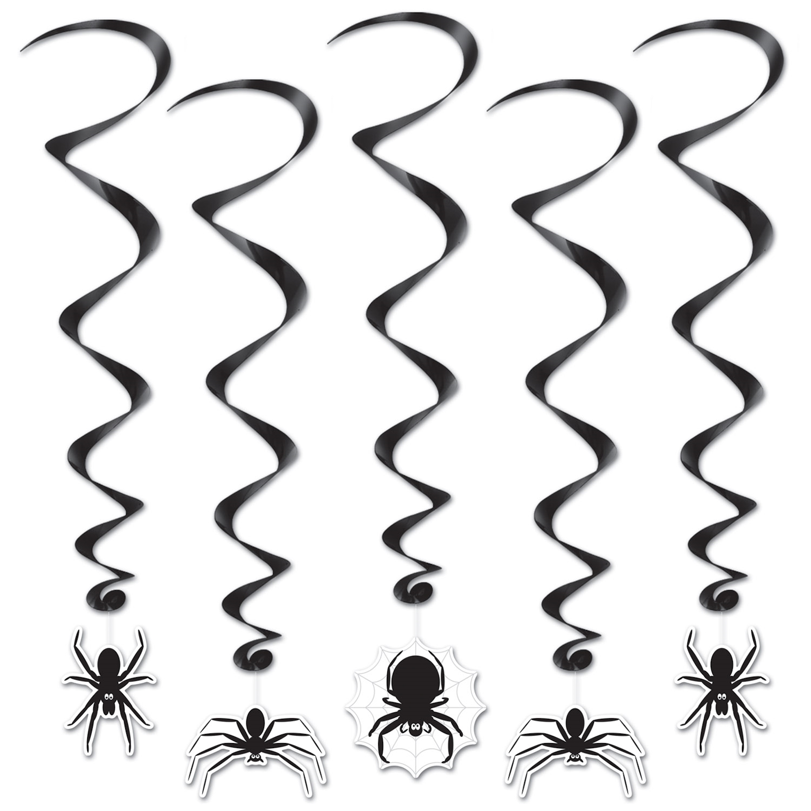 Spider Swirl Decorations (Pack of 5)