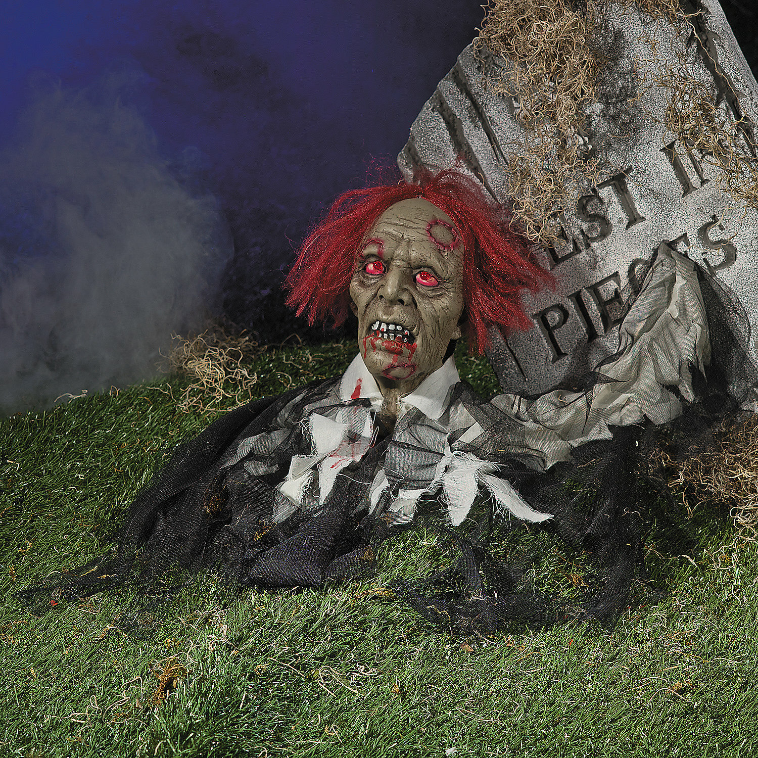 Zombie Head with Flashing Eyes