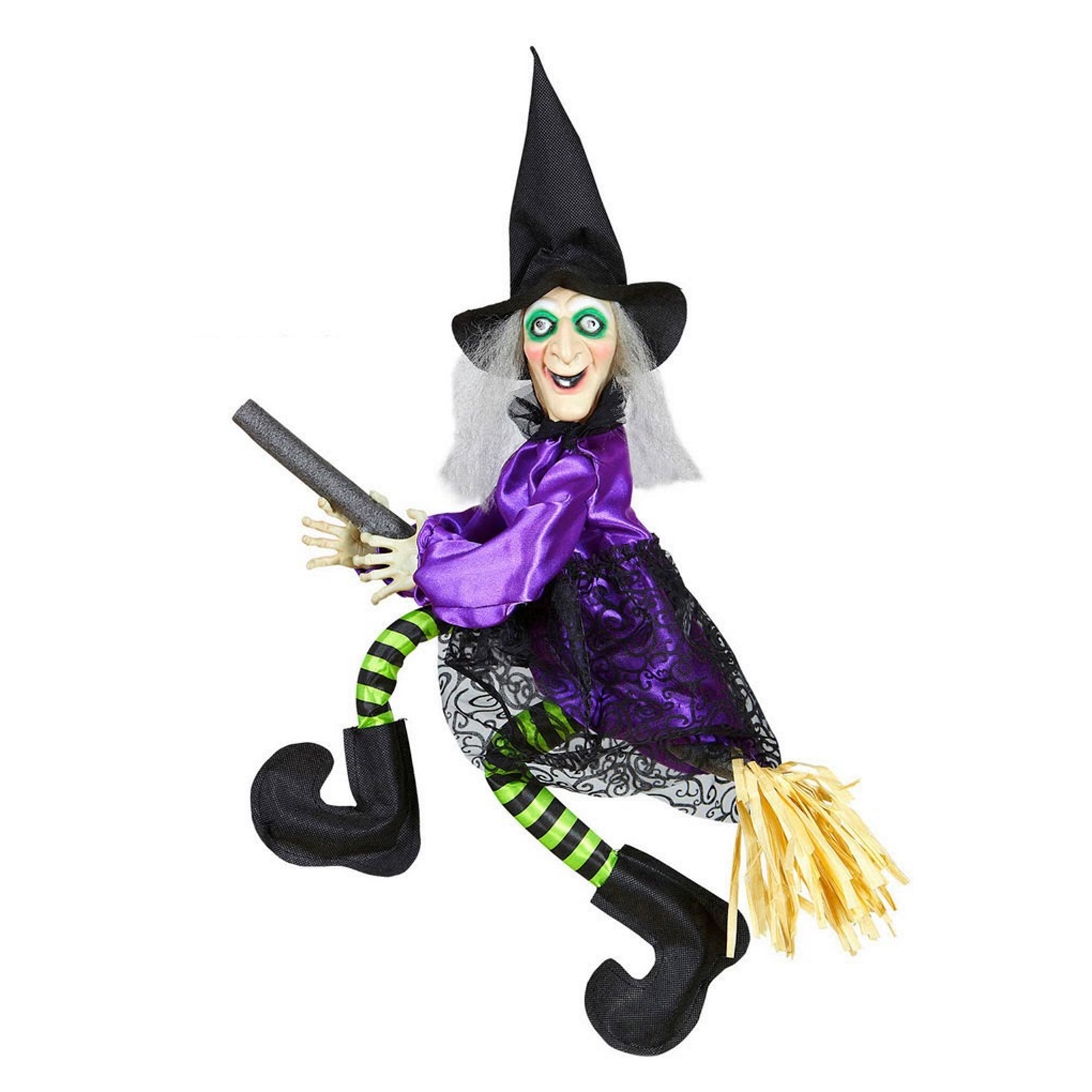 Hanging Animated Witch on Broom