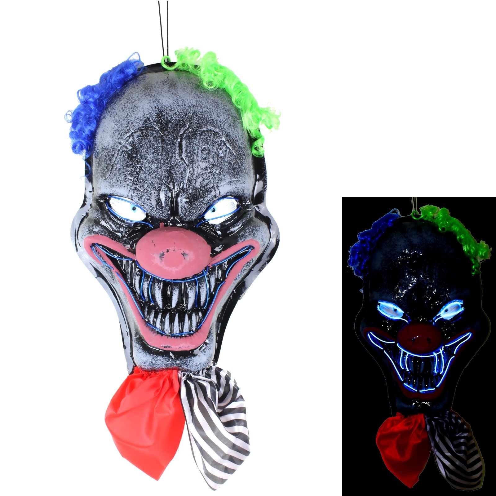 Flashing Crazy Clown Face