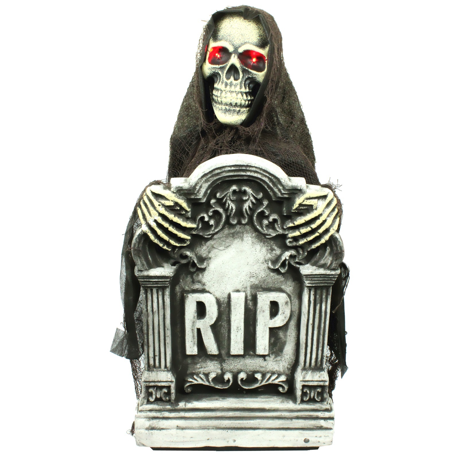 Animated Reaper Shaking Tombstone Decoration