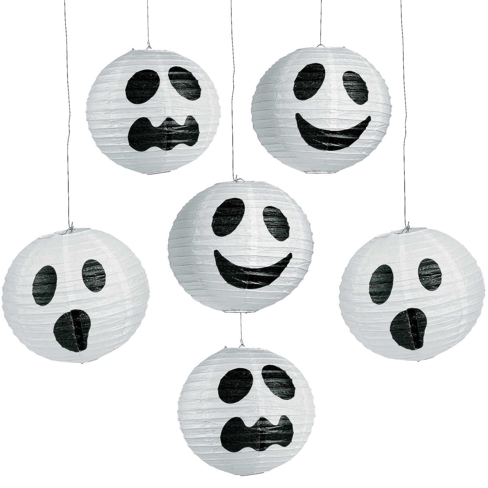 Halloween Ghost Paper Lanterns (Pack of 6)