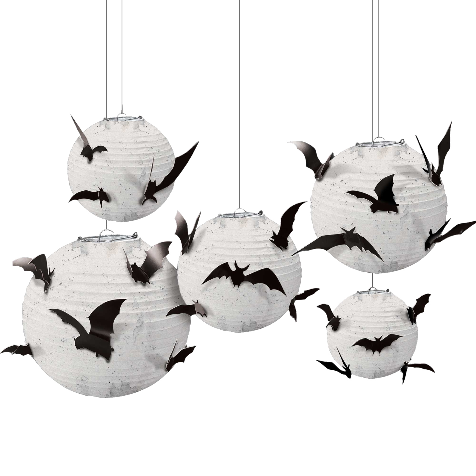 Halloween Paper Bat Paper Lanterns (Pack of 5)